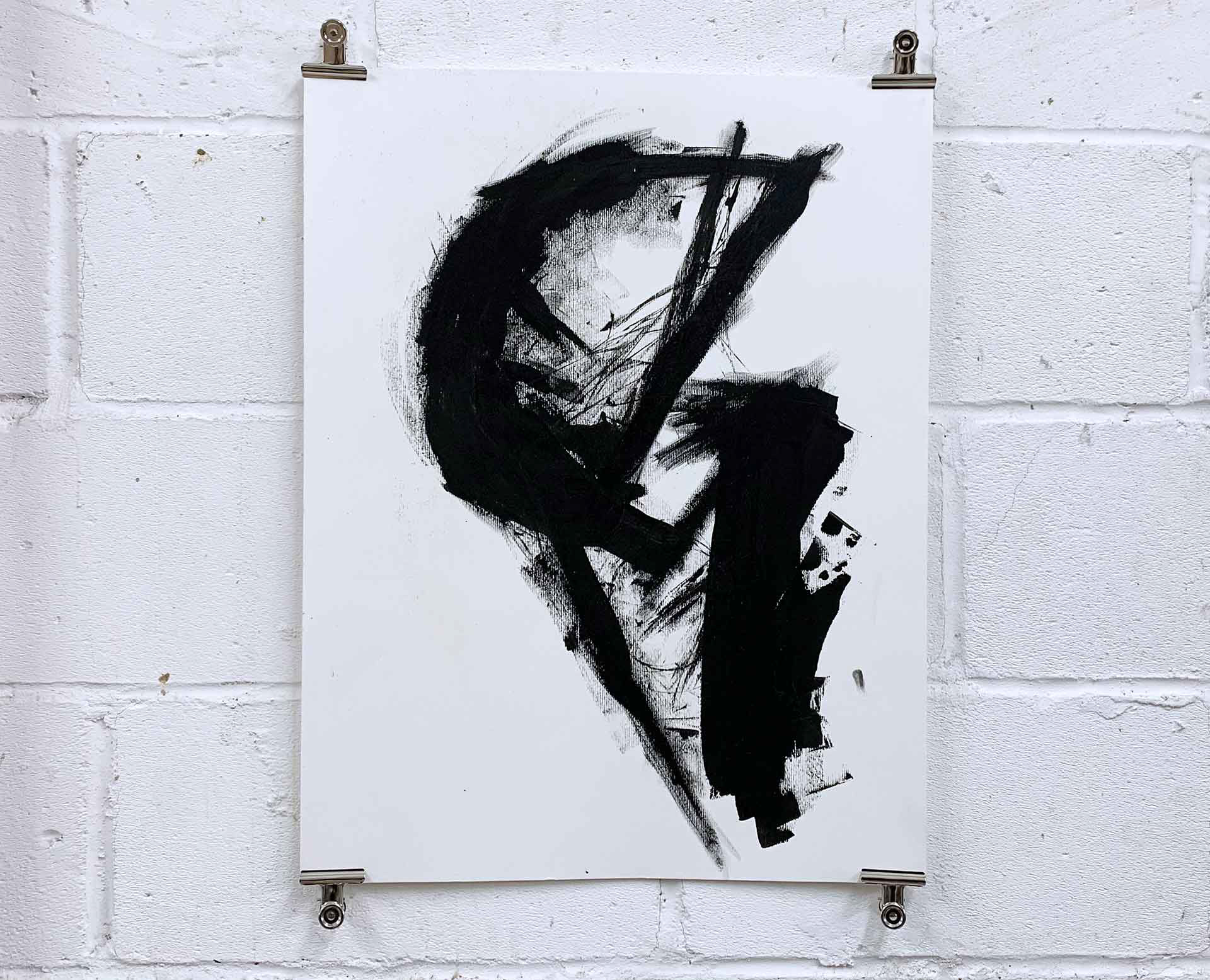 Overwhelmed #8. Acrylic, Oil Stick on heavy paper 42x56cm