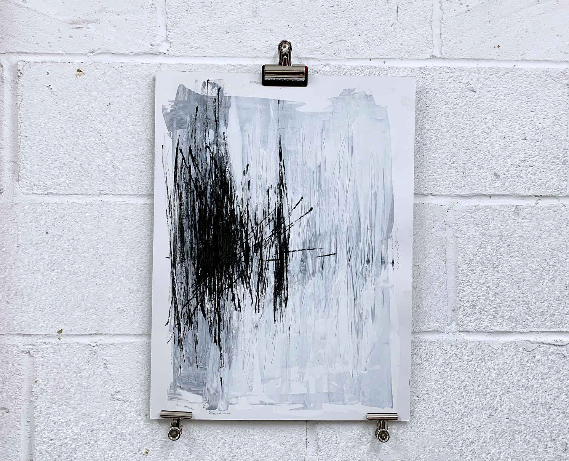 Kindred Torment #4. Acrylic, Oil Stick on heavy paper 42x56cm