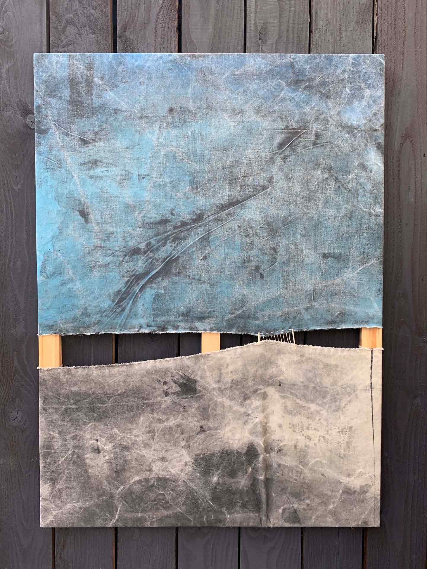 Experiment of Indifference #11 Acrylic on canvas, Stretcher Bar, Cotton Thread. 80 x 100 x 5cm.