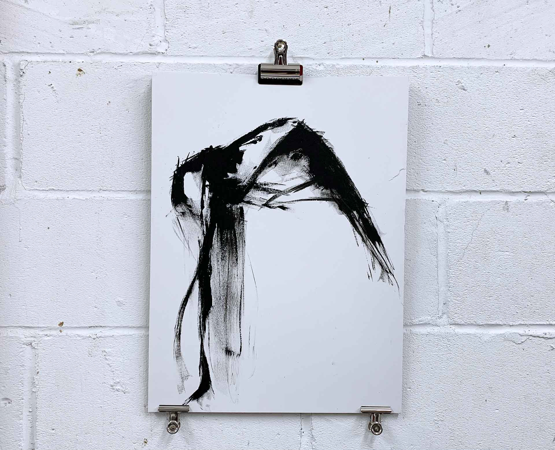 Torso 3 . Acrylic, Oil Stick on heavy paper 42x56cm