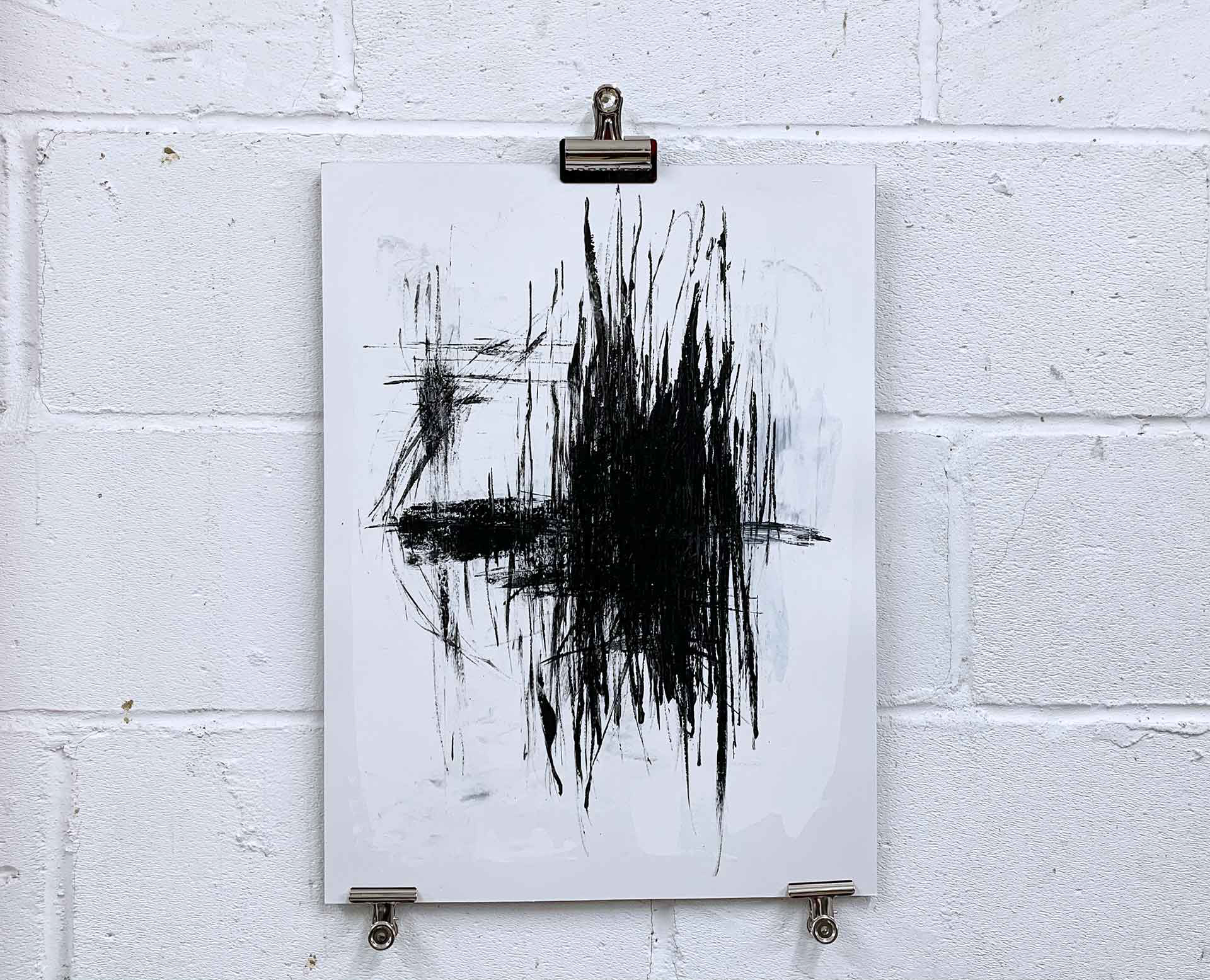 Kindred Torment #2. Acrylic, Oil Stick on heavy paper 42x56cm