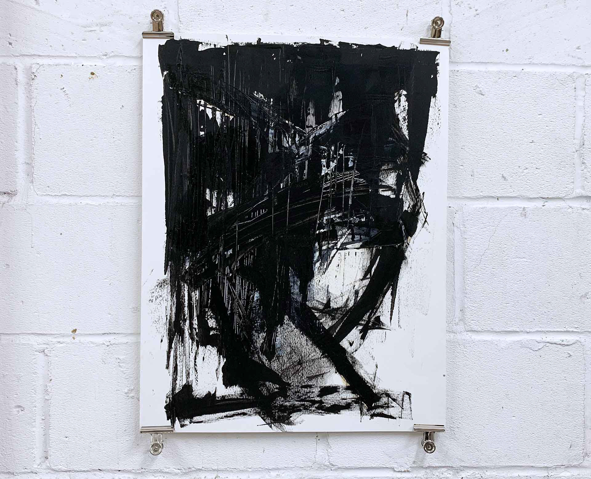 Overwhelmed #4. Acrylic, Oil Stick on heavy paper 42x56cm