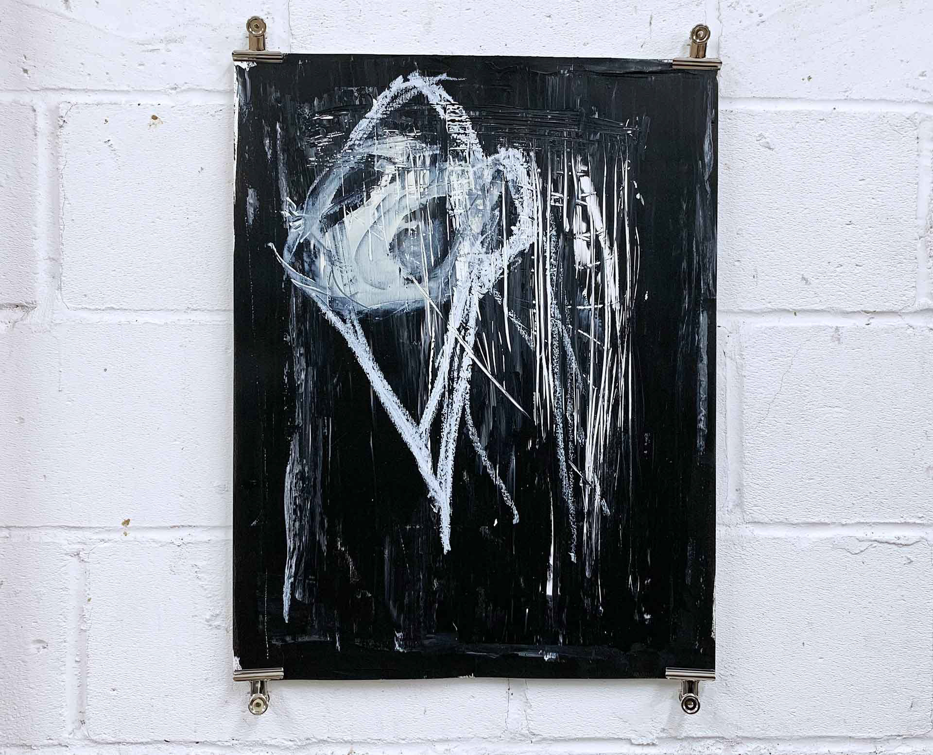 Overwhelmed #10. Acrylic, Oil Stick on heavy paper