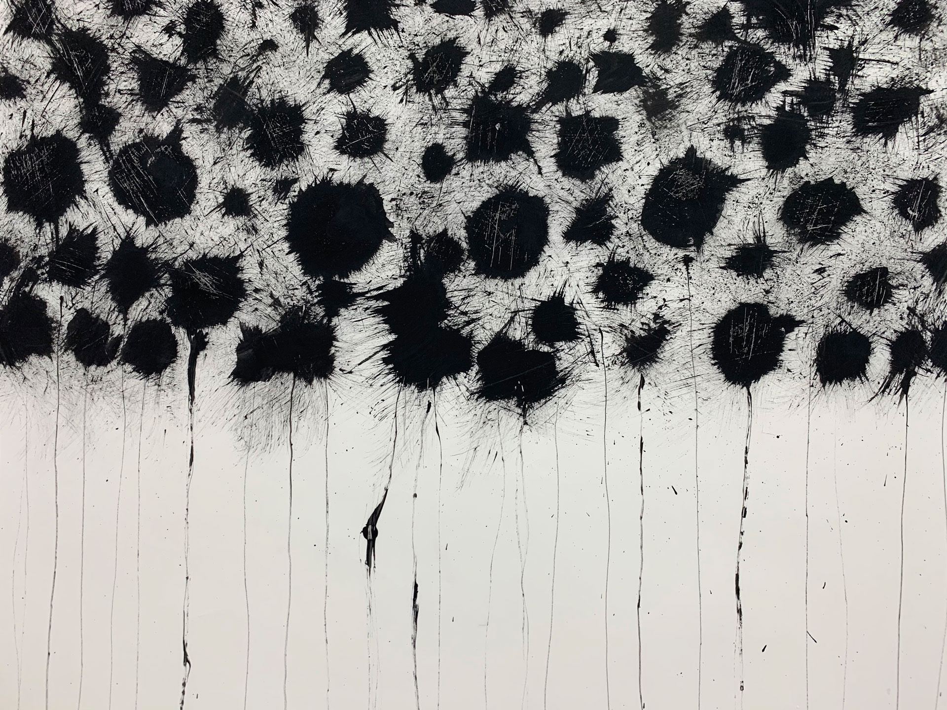 Thistle #2. Acrylic on coated photocopy paper. 100 x 80cm (NOT FOR SALE)