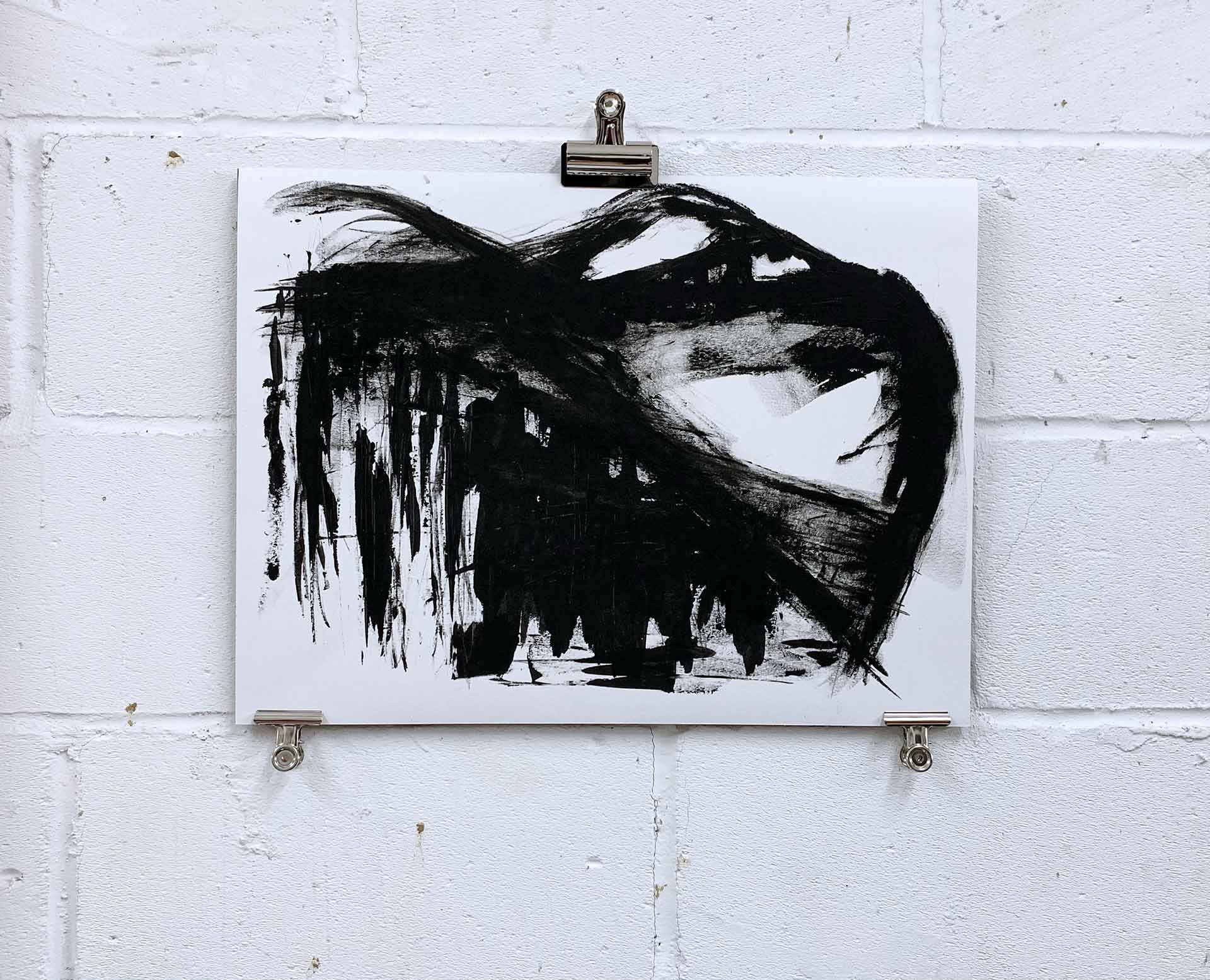 Torso 5. Acrylic, Oil Stick on heavy paper 56x42cm