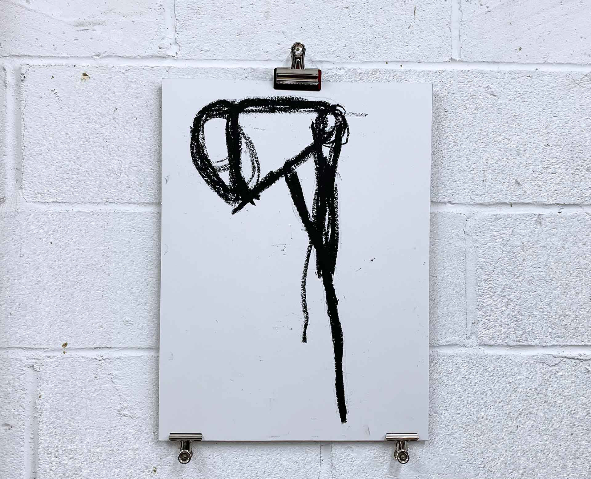 Torso 4. Acrylic, Oil Stick on heavy paper 42x56cm