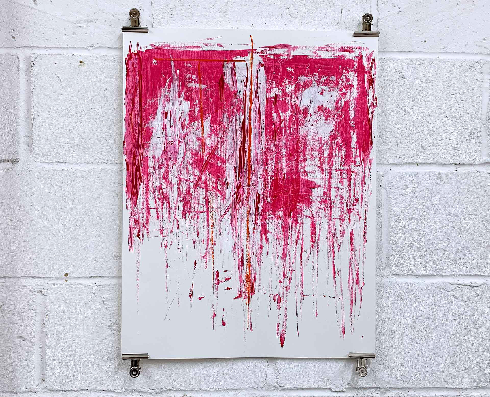 Sakura #1. Acrylic, on heavy paper