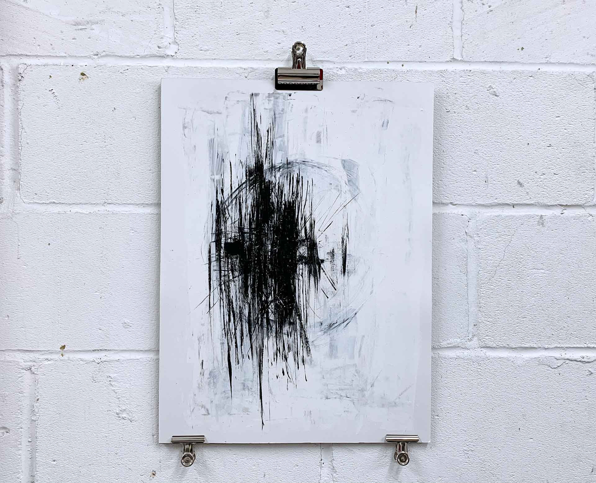 Kindred Torment #3. Acrylic, Oil Stick on heavy paper 42x56cm