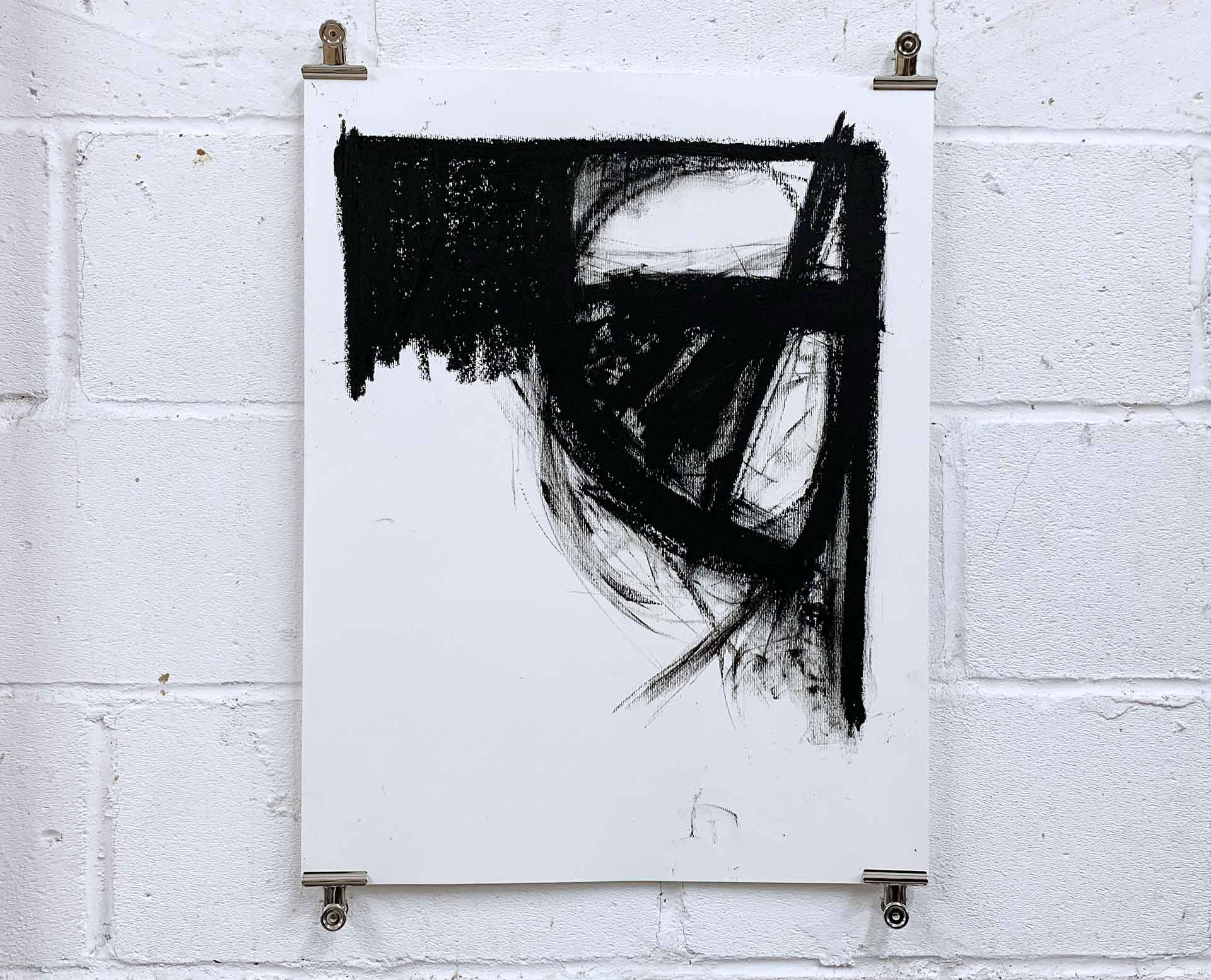 Overwhelmed #6. Acrylic, Oil Stick on heavy paper 42x56cm