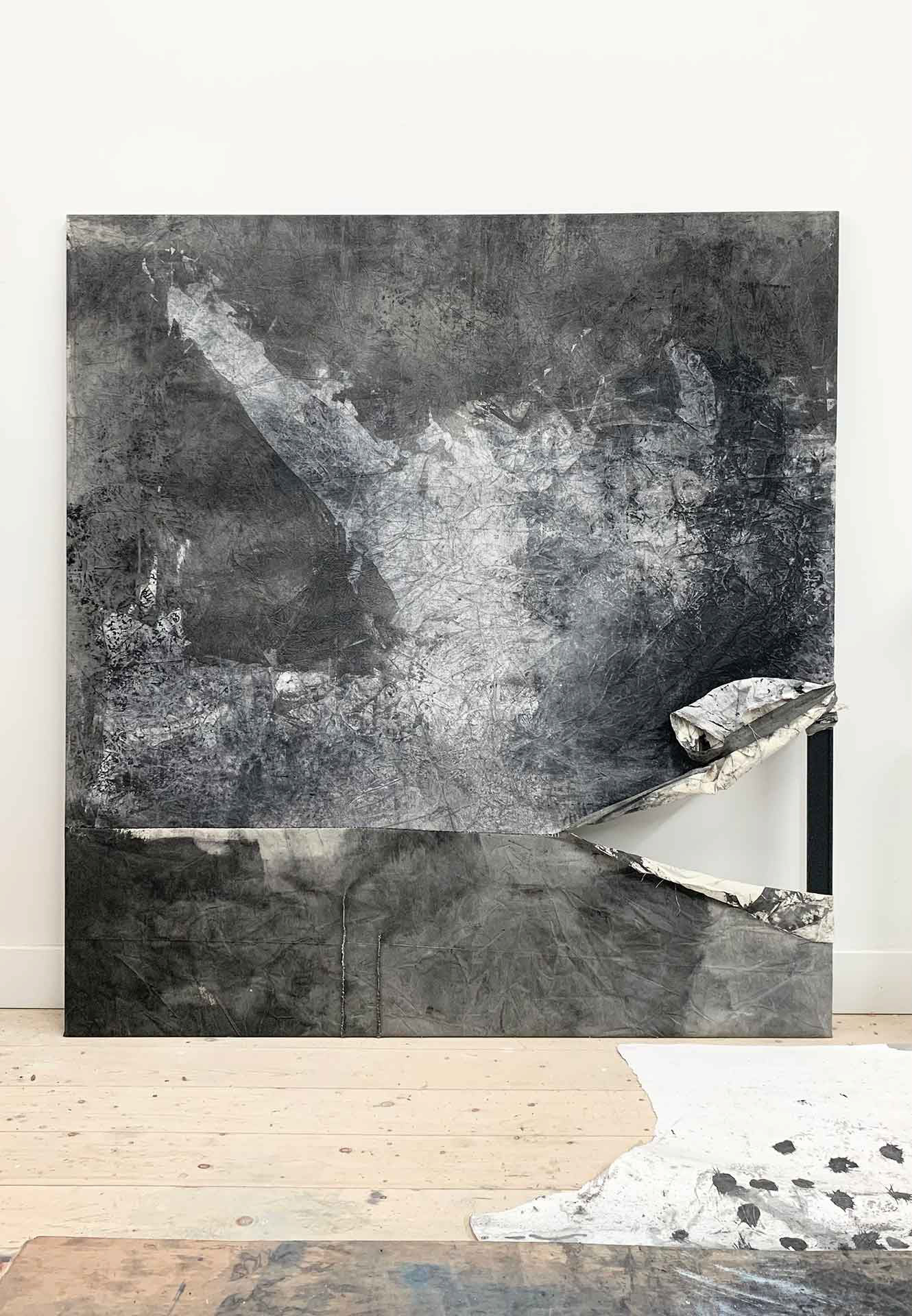 Experiment of Indifference #4. Acrylic on stitched canvas. 140 x 150 x 2cm. SOLD