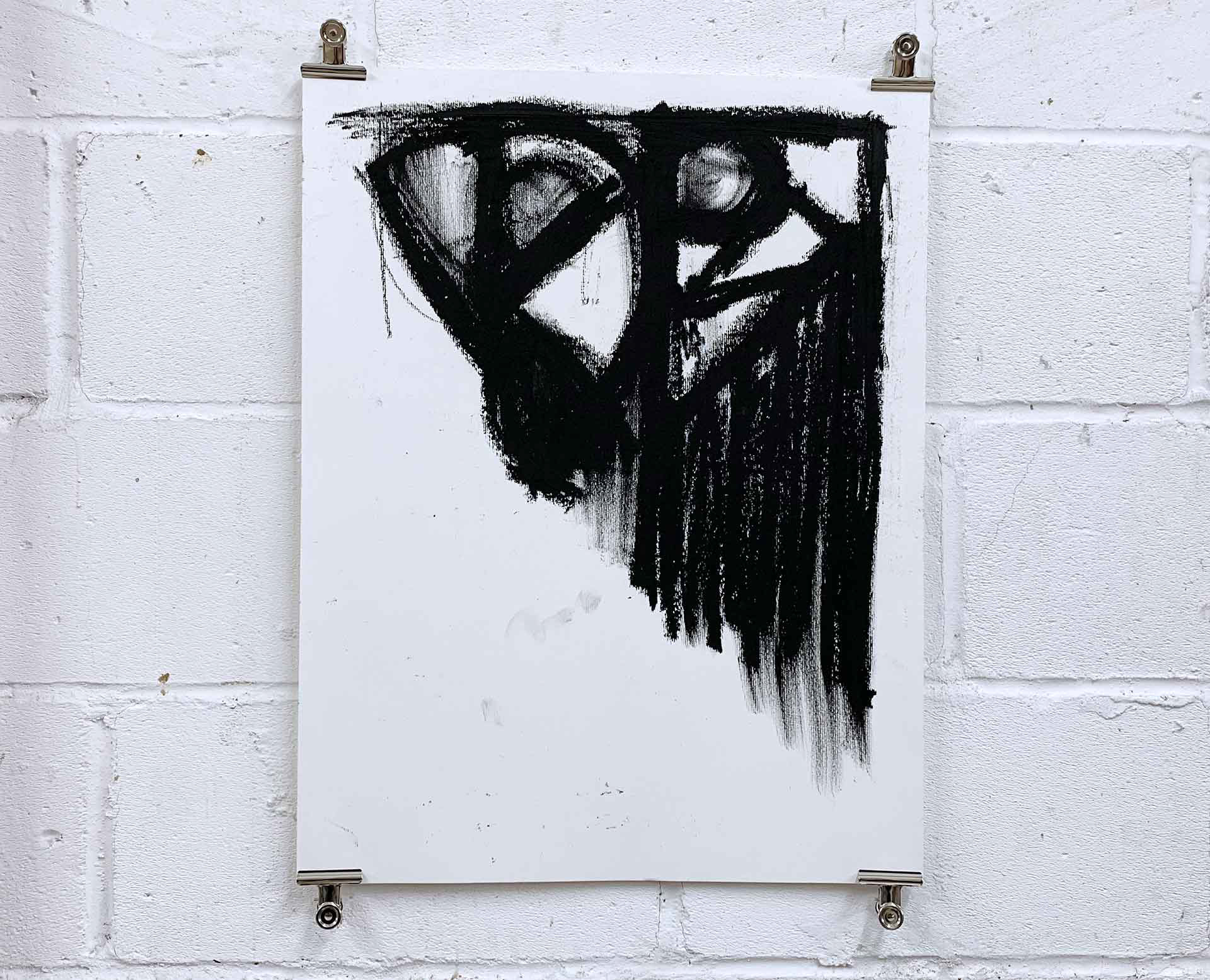 Overwhelmed #5. Acrylic, Oil Stick on heavy paper 42x56cm