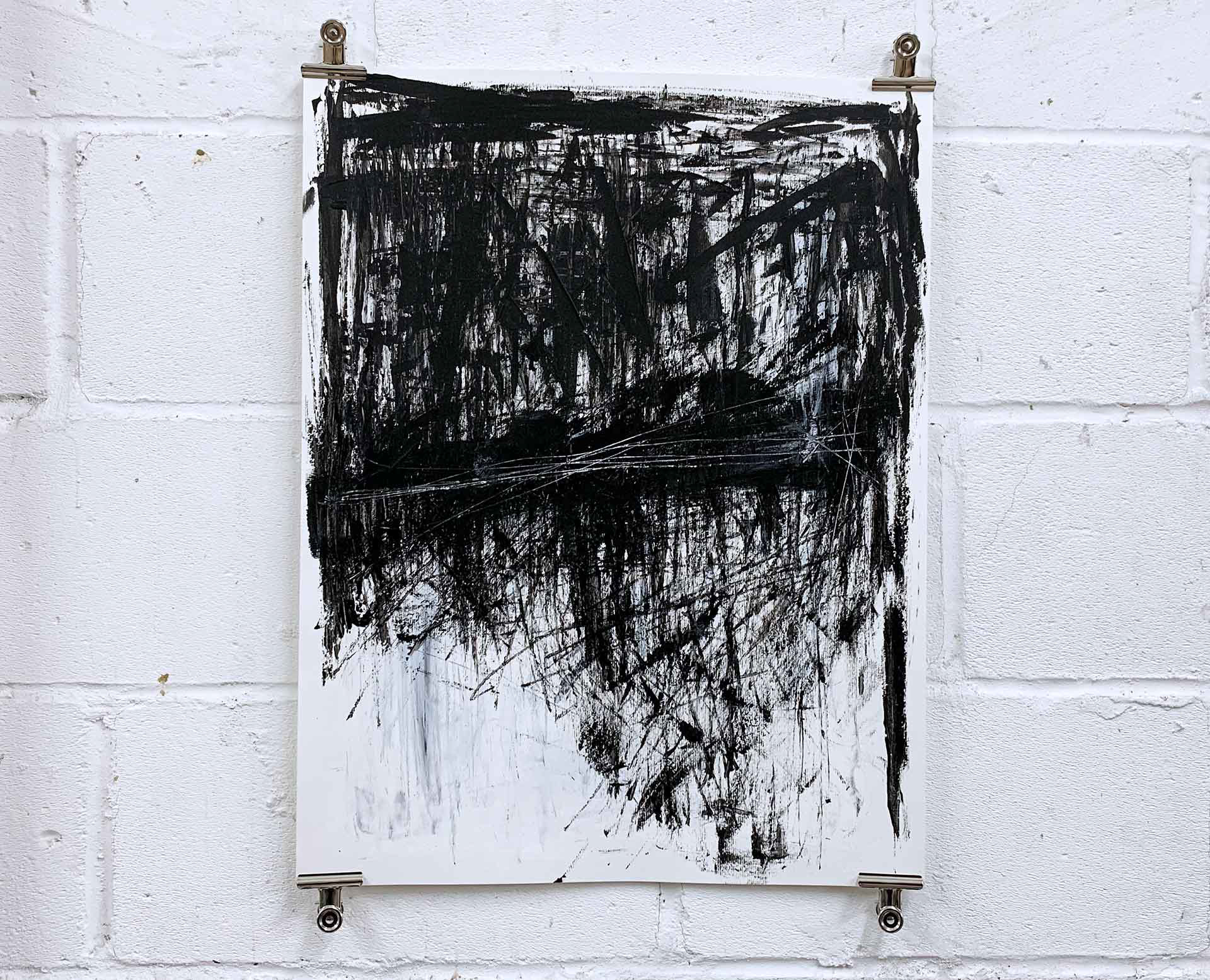 Acrylic, Oil Stick on heavy paper