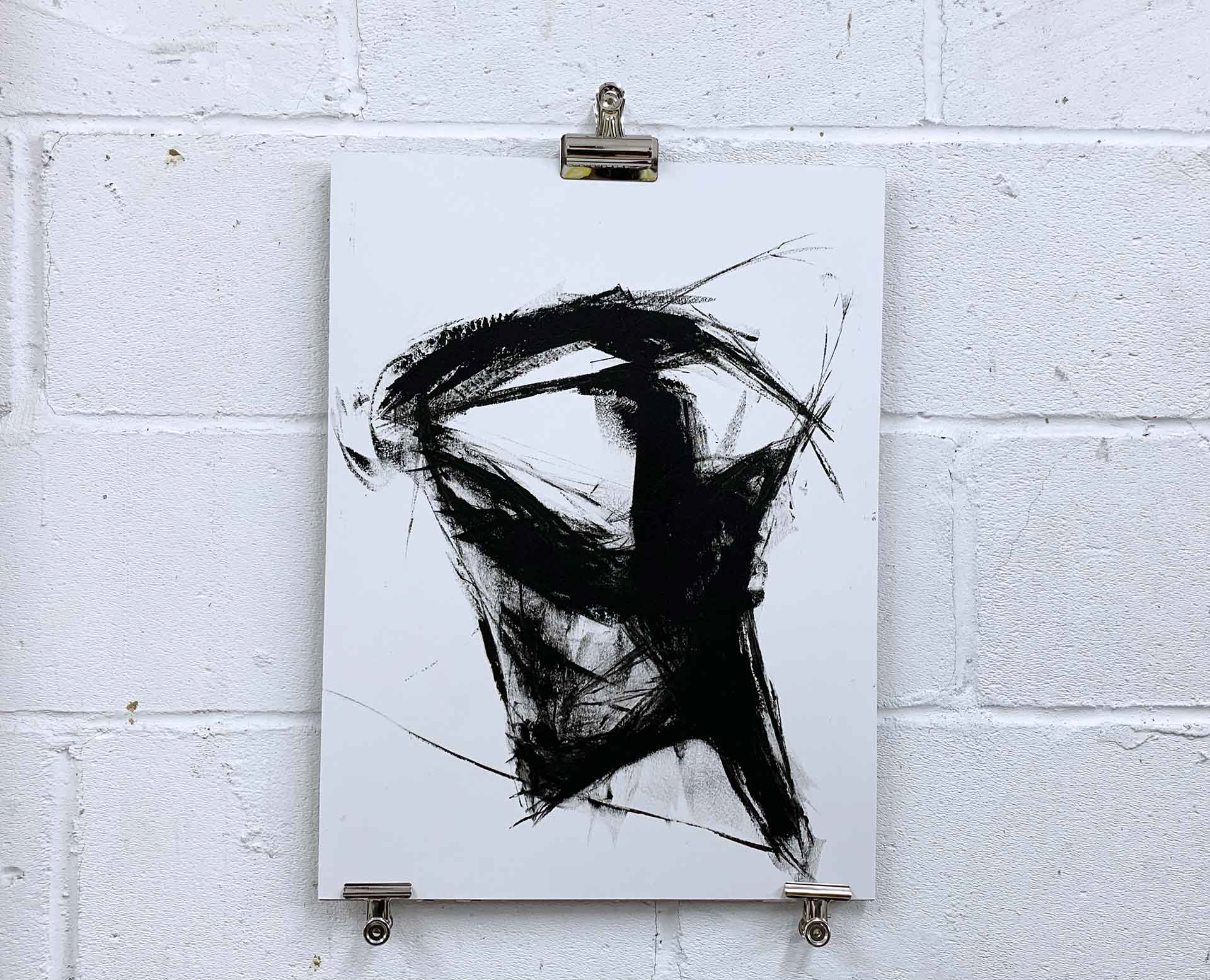 Torso 2. Acrylic, Oil Stick on heavy paper 42x56cm