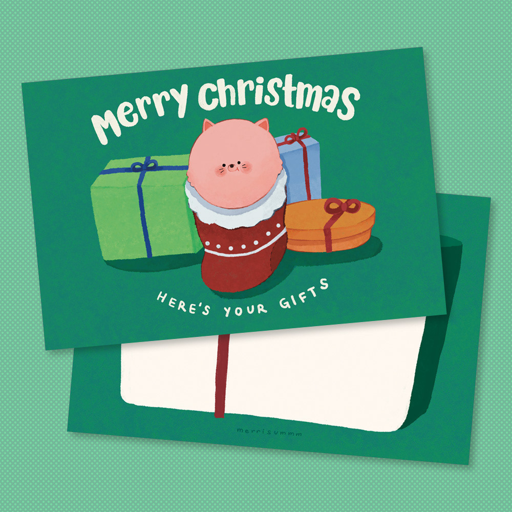 Merry Christmas postcard