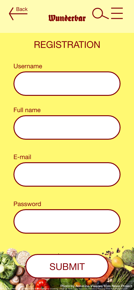 Registration page