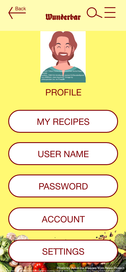 Profile page