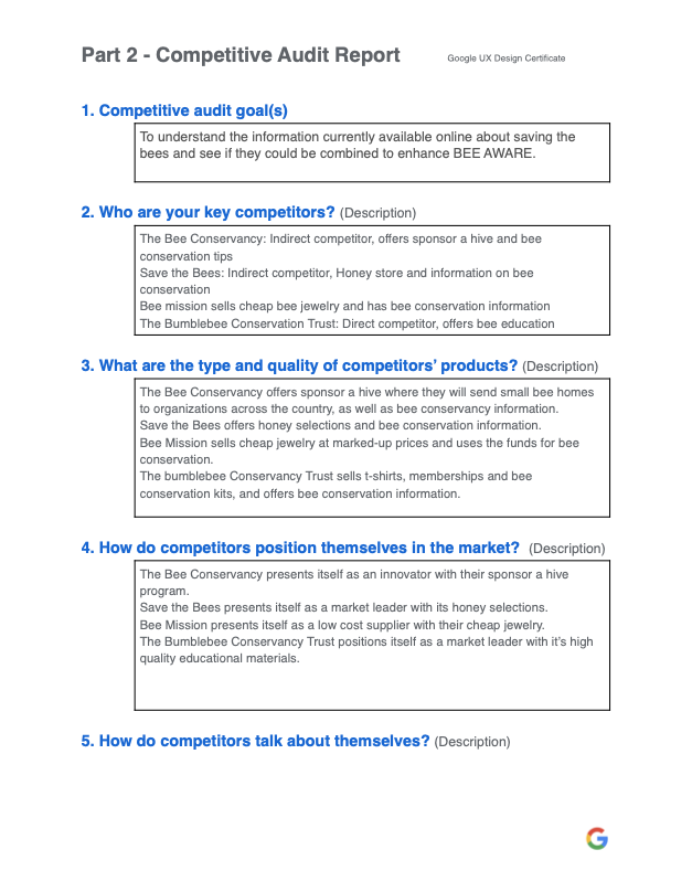 Competitive Audit Report