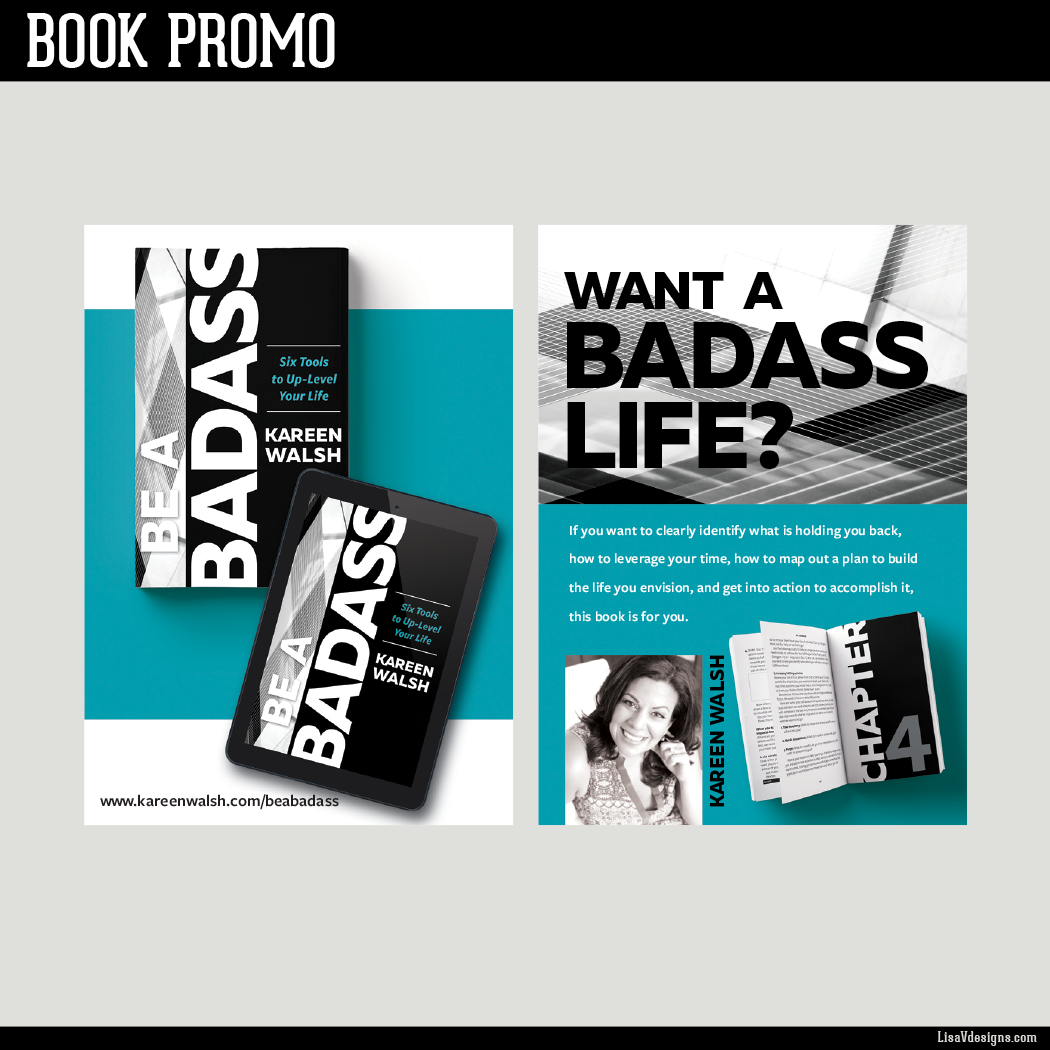5x7 inch promotional postcard for book