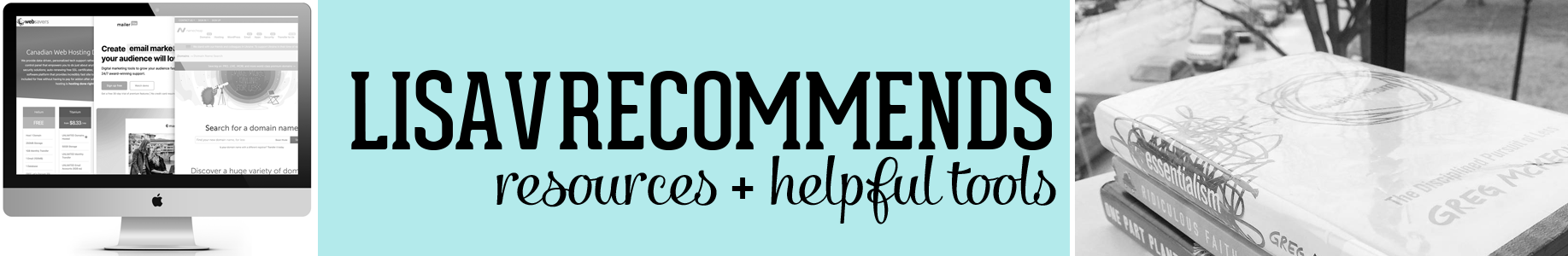 LisaVrecommends resources and helpful tools graphic