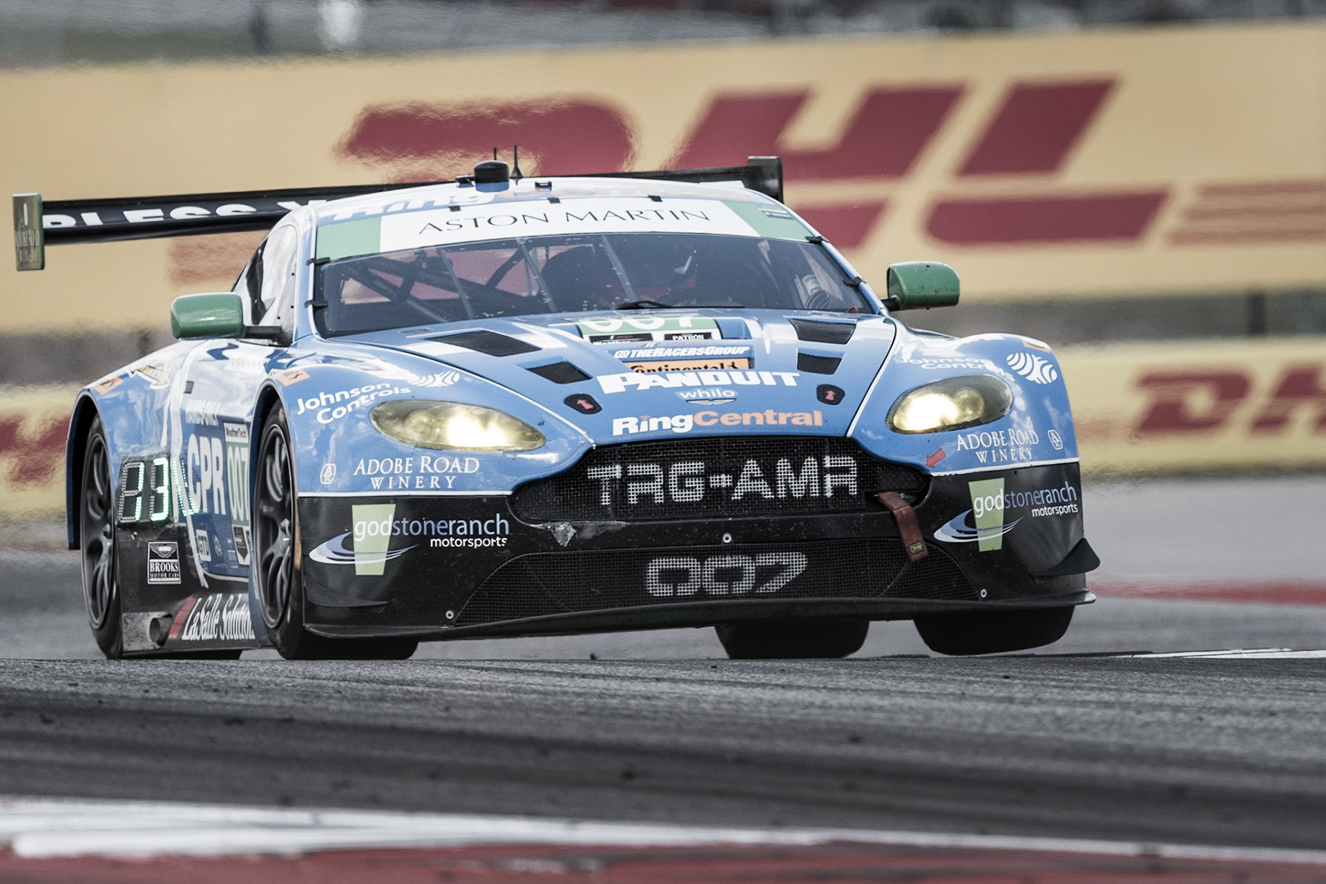 Aston Martin number 007 seen during the IMSA WeatherTech SportsCar Championship event at Circuit of the Americas on September 17th, 2016.