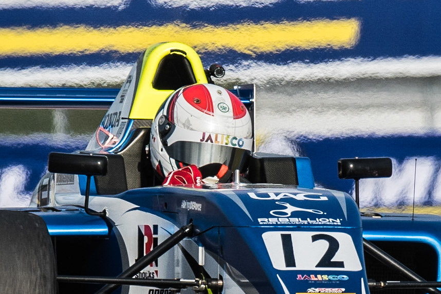 A racer at turn 8 seen during free practice session 1 for the US F4 Championship at Circuit of the Americas, Austin on September 14th, 2017
