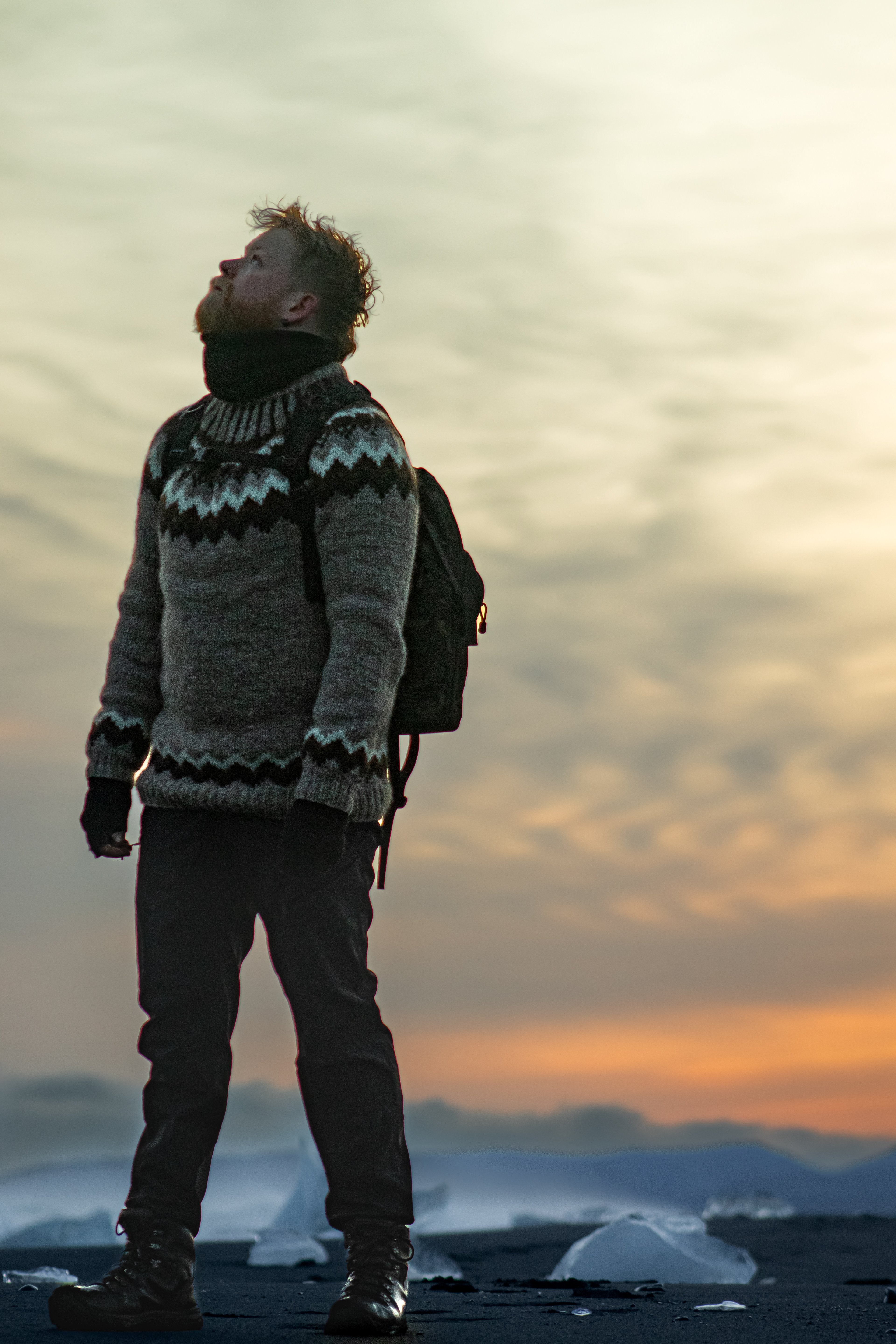 'Adventurer's Call' Diamond Beach, Iceland