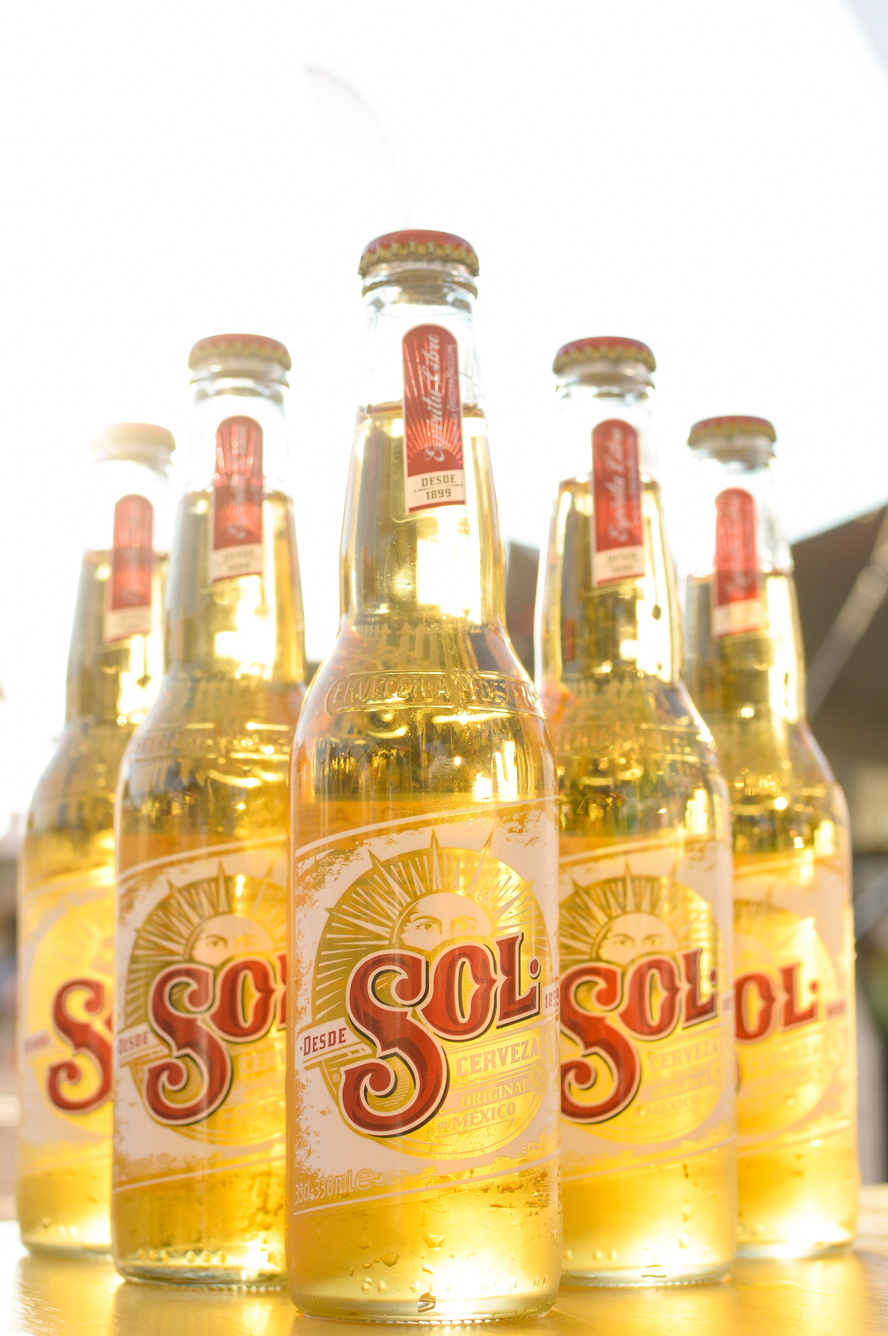 Five bottles of beer