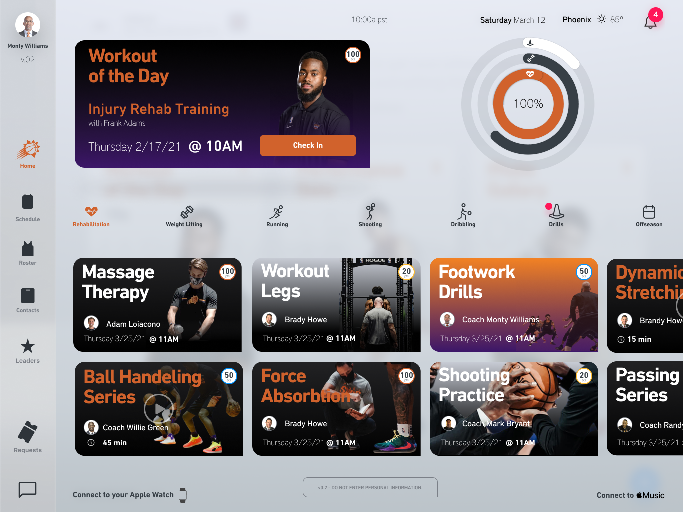 Workout Library Concept