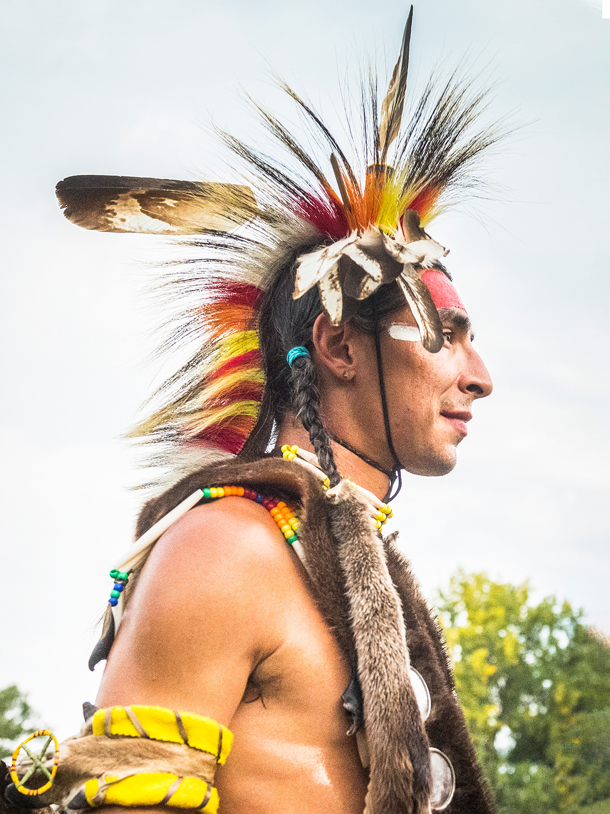 Pow Wow Dancer Josh Zunker, member of Ho Chunk Nation = People of the Sacred Voice, Wisconsin, USA