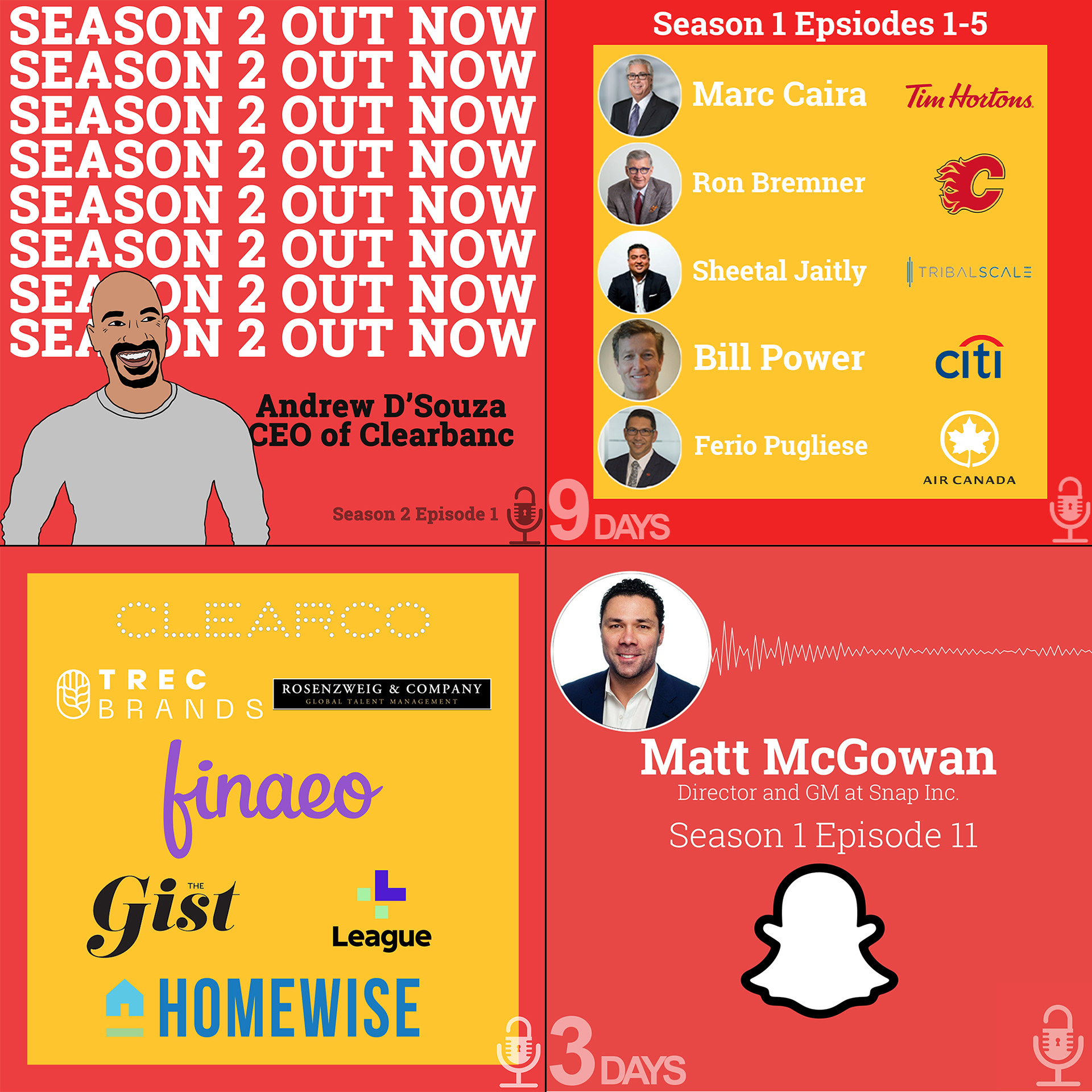 A collection of graphics/motion designs done for Opportunity Unlocked Podcast