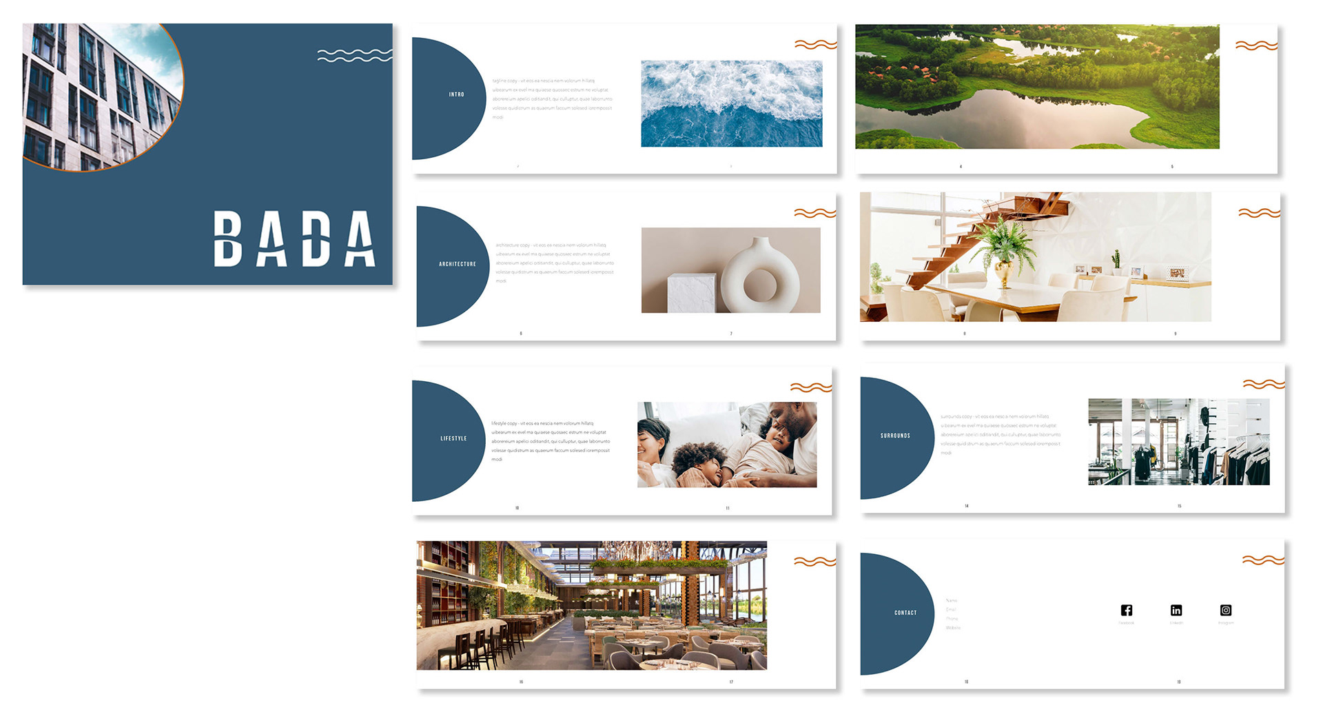 Bada - 2021 (Mock Client. Property book brochure displaying the surrounds and architecture of the homes)