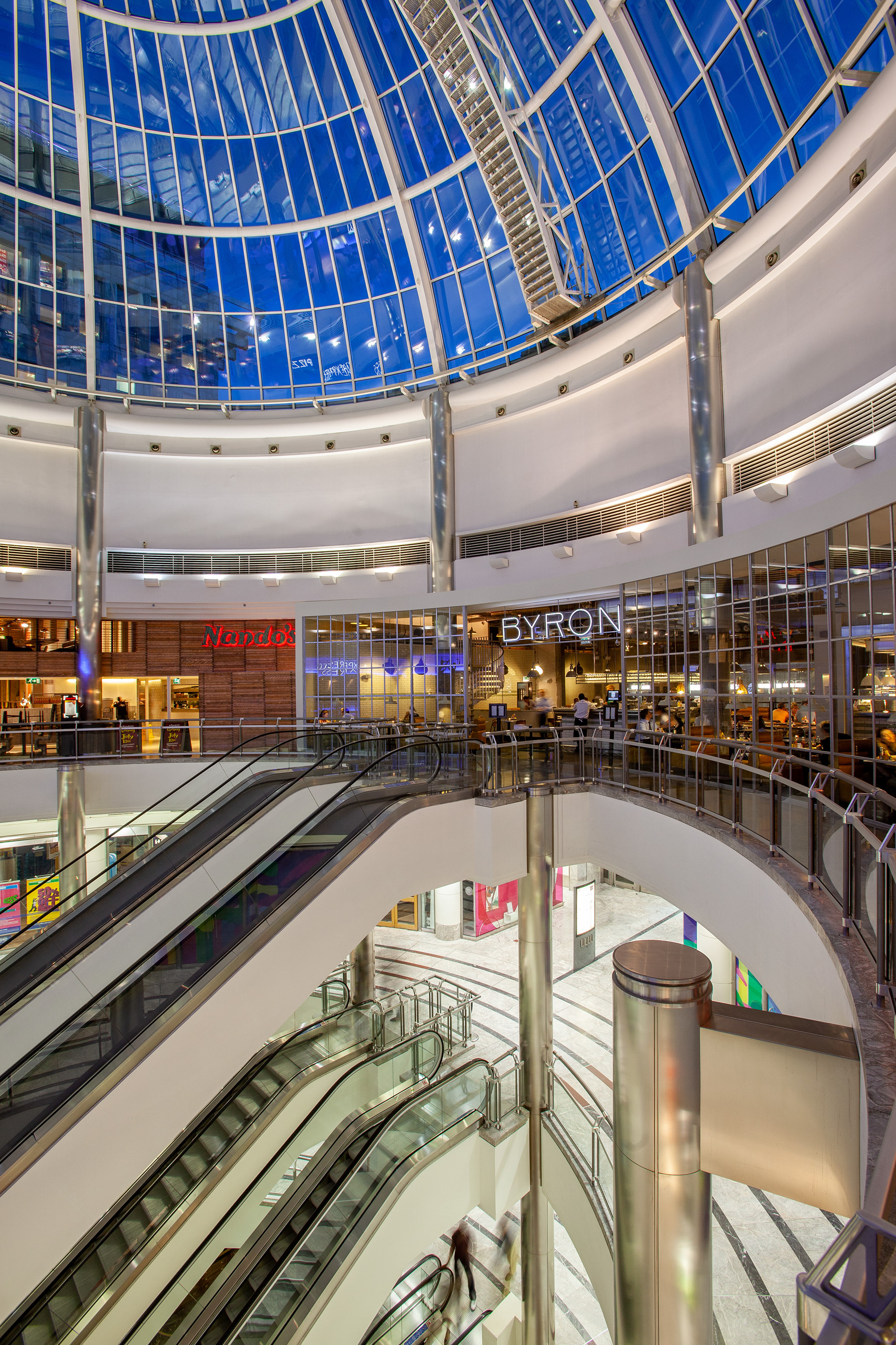 Retail malls at Canary Wharf
