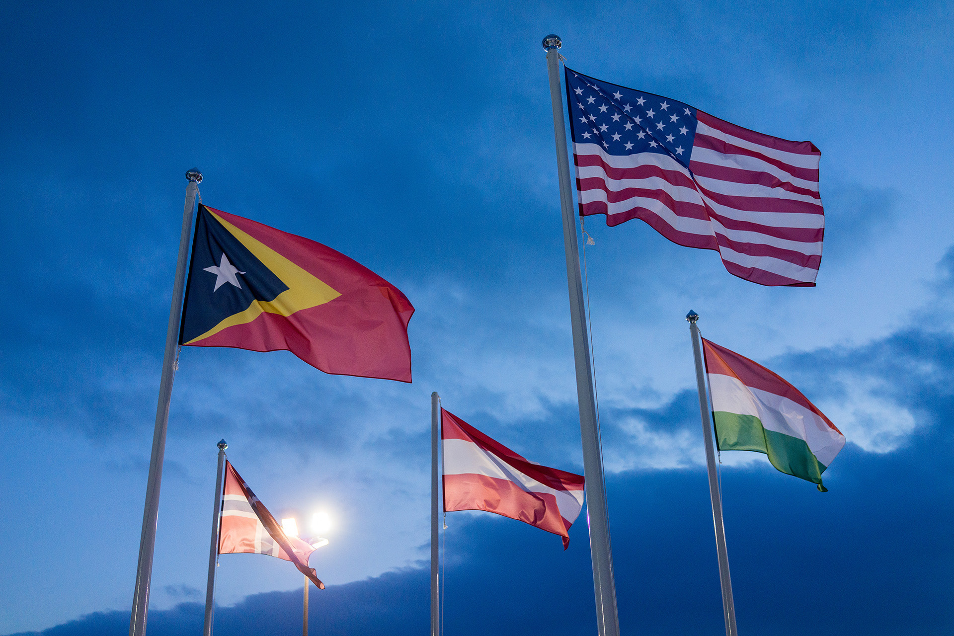 International flags at Youth Olympic Games, Lillehammer