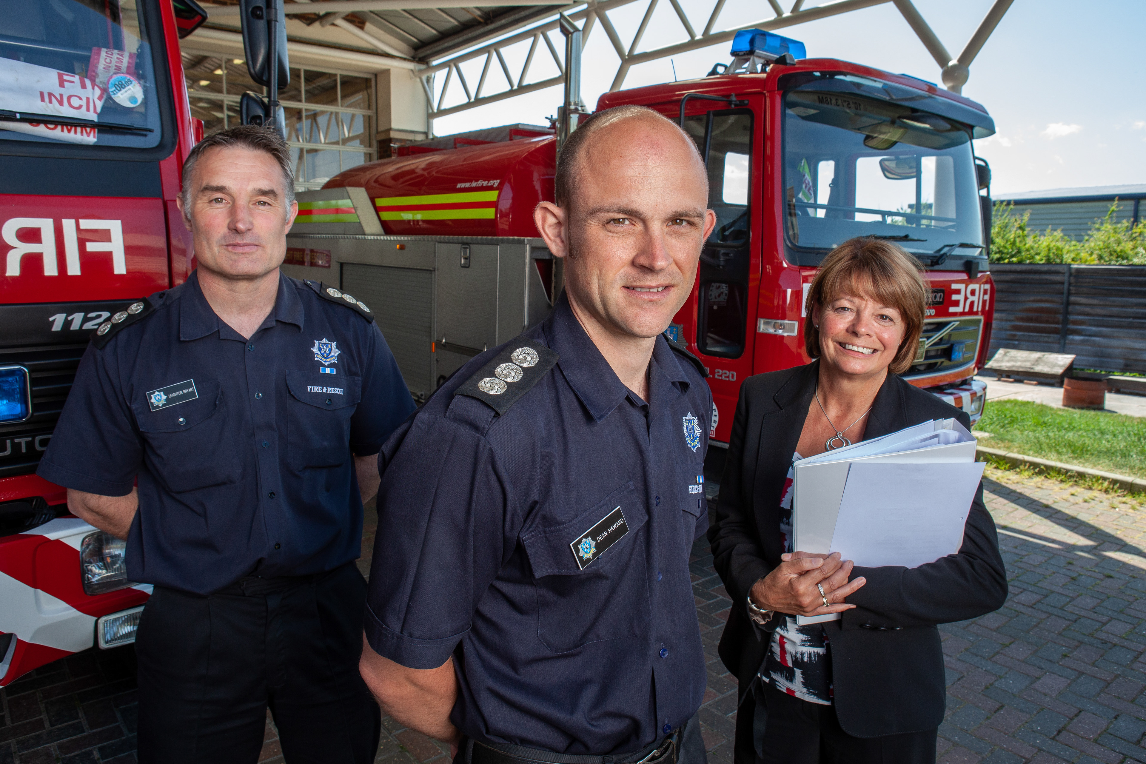 Members of the Isle of Wight Fire Department responsible for their qualifications scheme