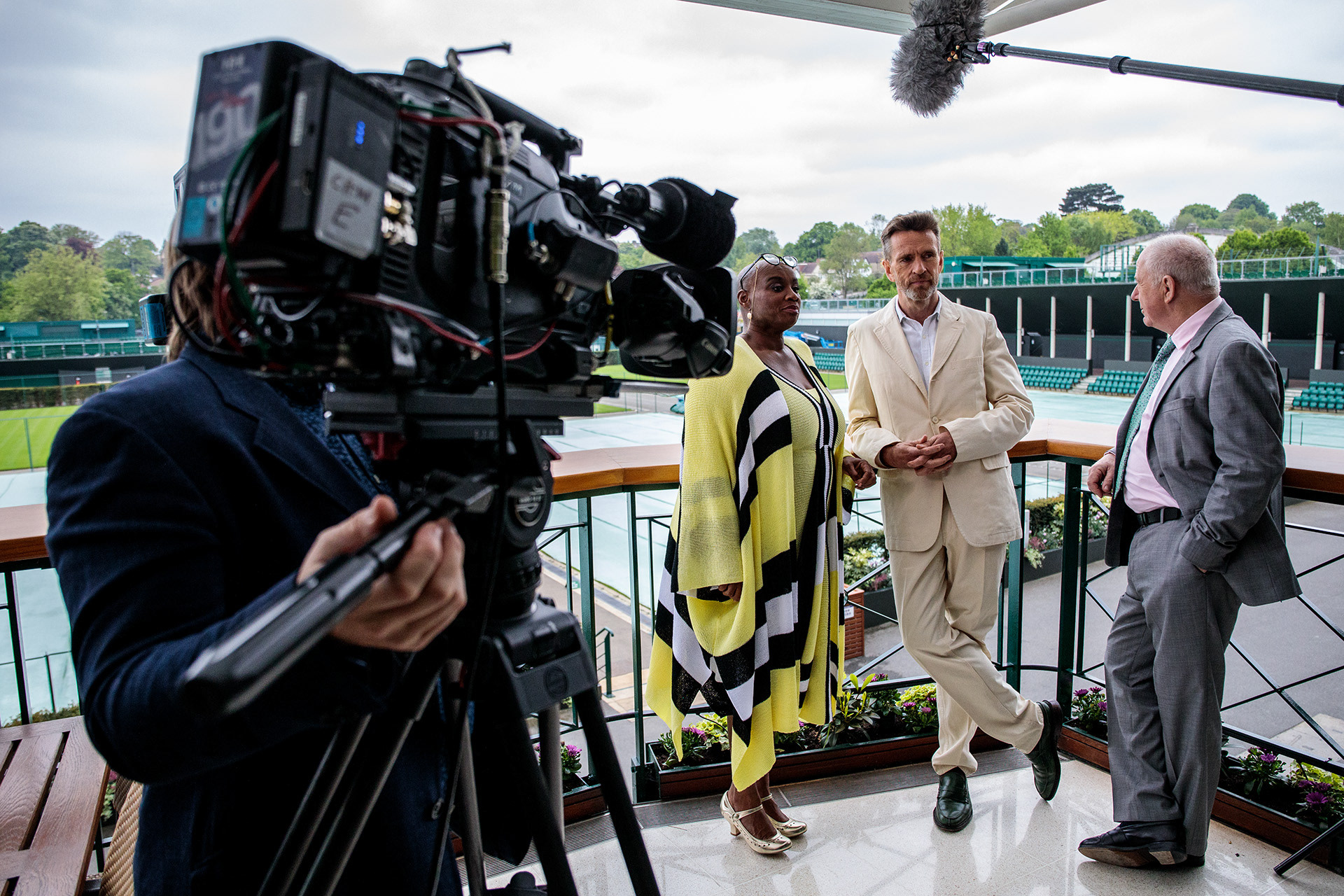 The judges for the Great British Menu discuss the contestants at The All England Lawn Tennis Club, Wimbledon