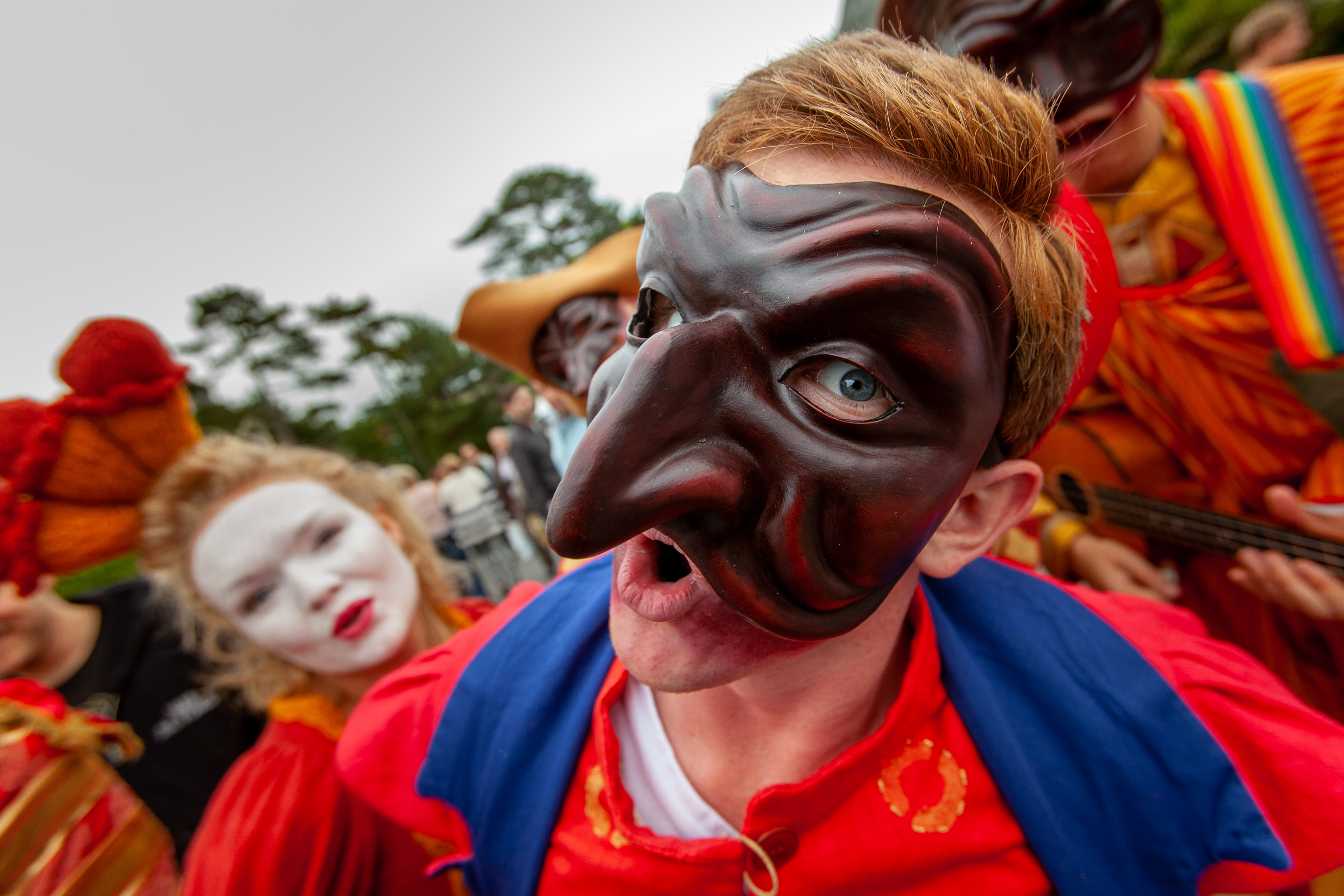 Street performers take part in the Arts By The Sea Festival, Bournemouth
