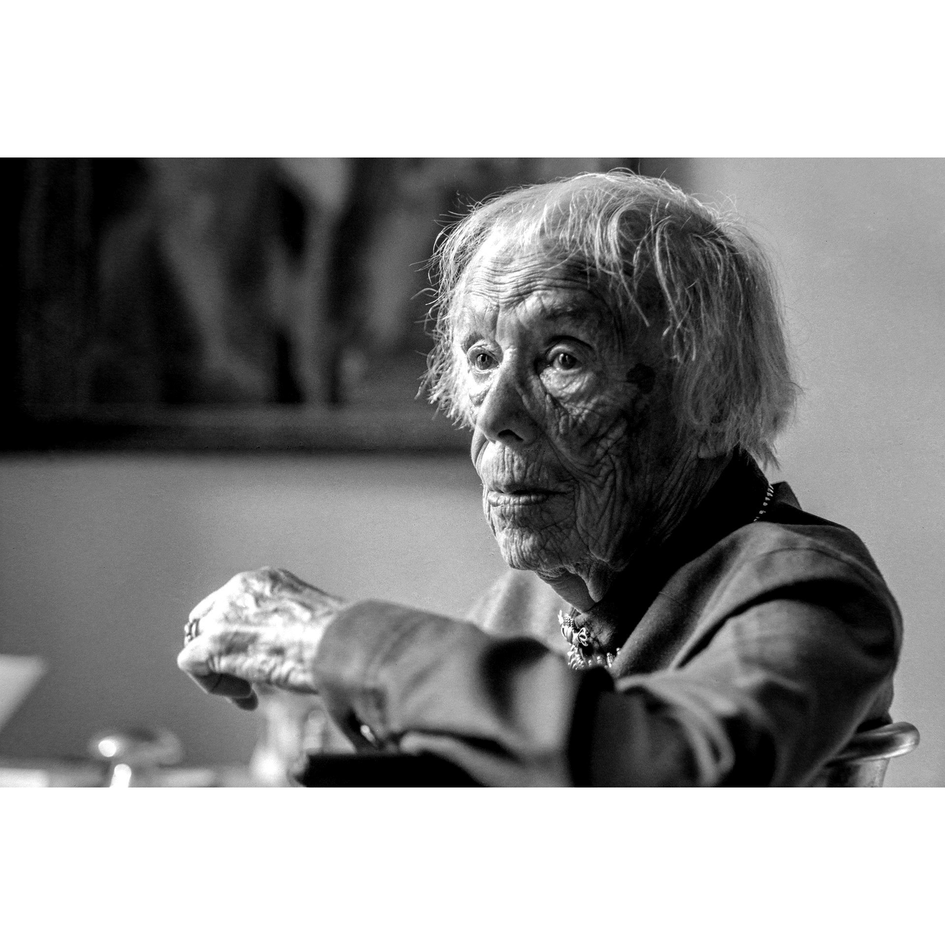 Frances Partridge, member of The Bloomsbury Set, London. 1995 