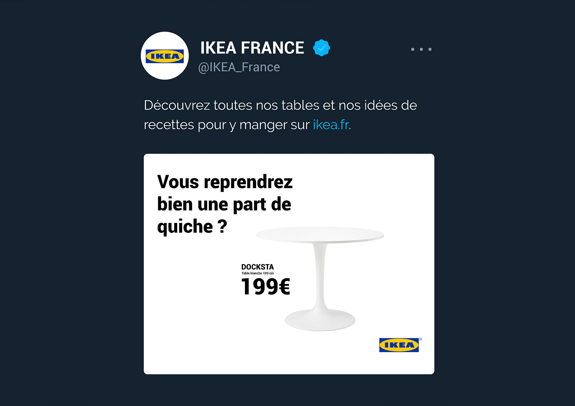 Ikea | Vous reprendrez bien une part de quiche ?