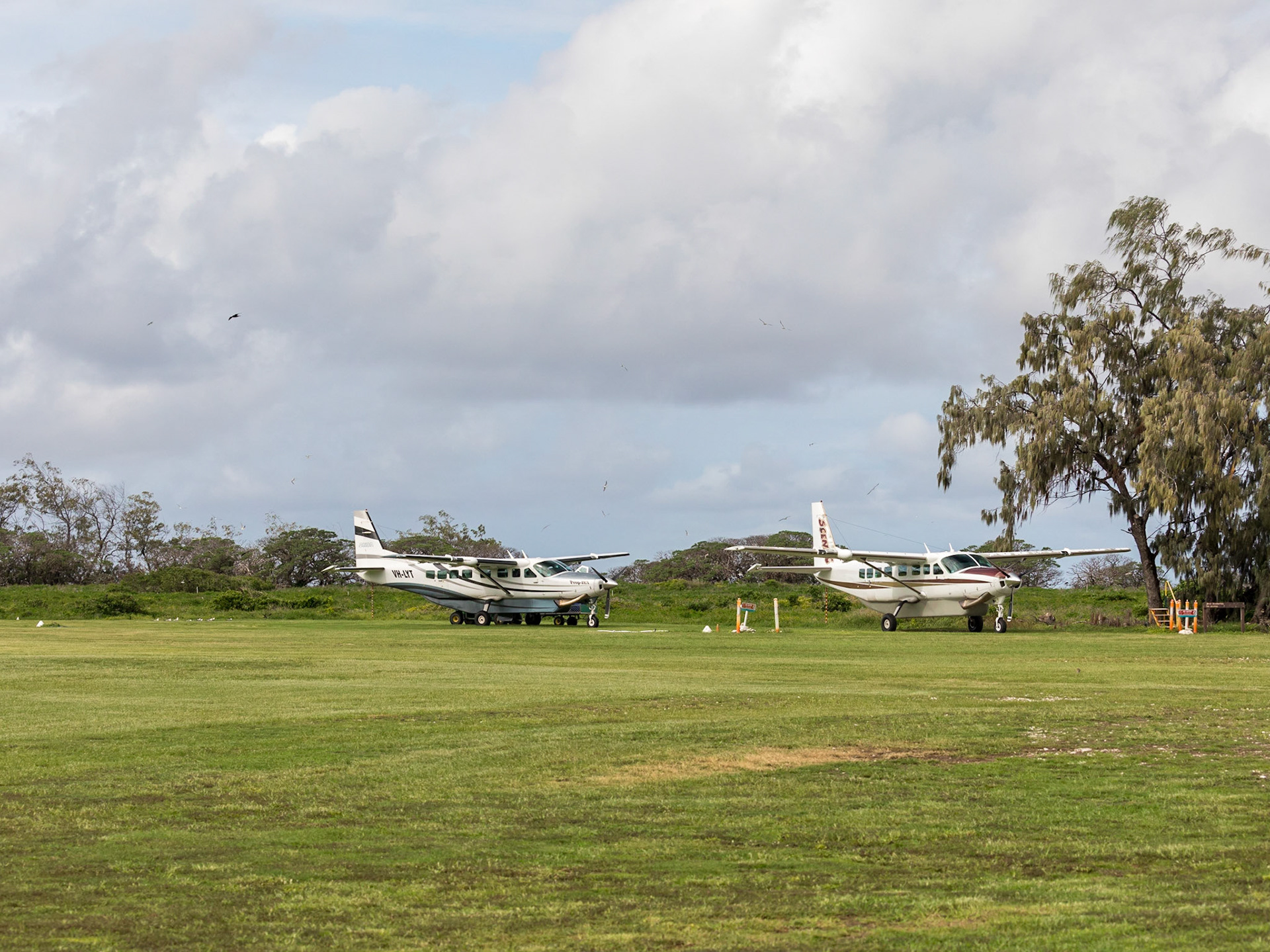 On the island air strip