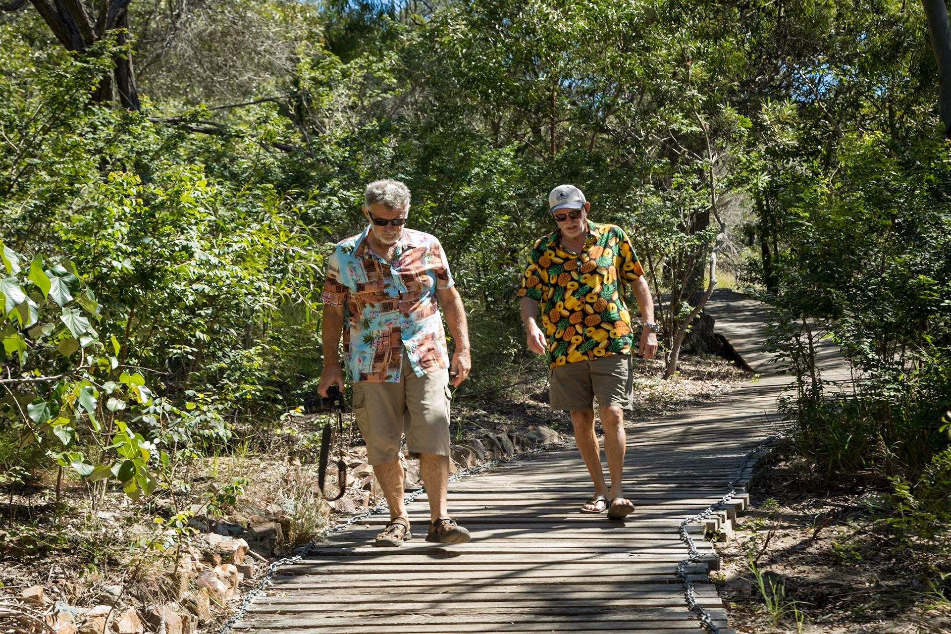 Trevor and John, making their way down to Springs Beach
