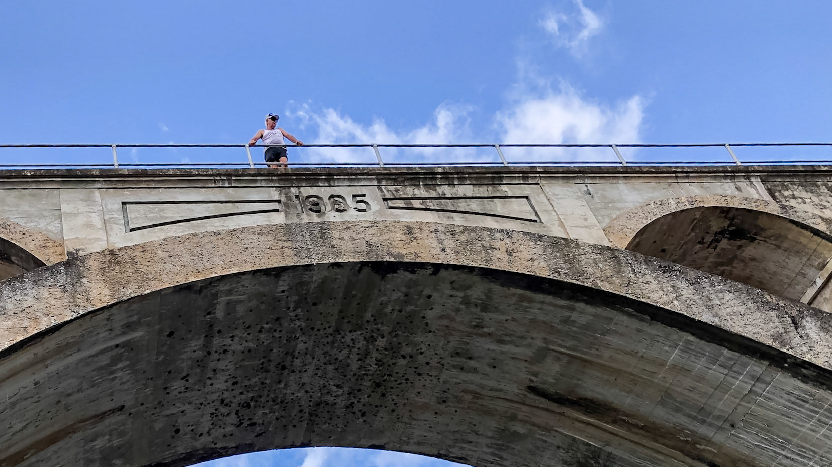 John T on the Chowey Bridge