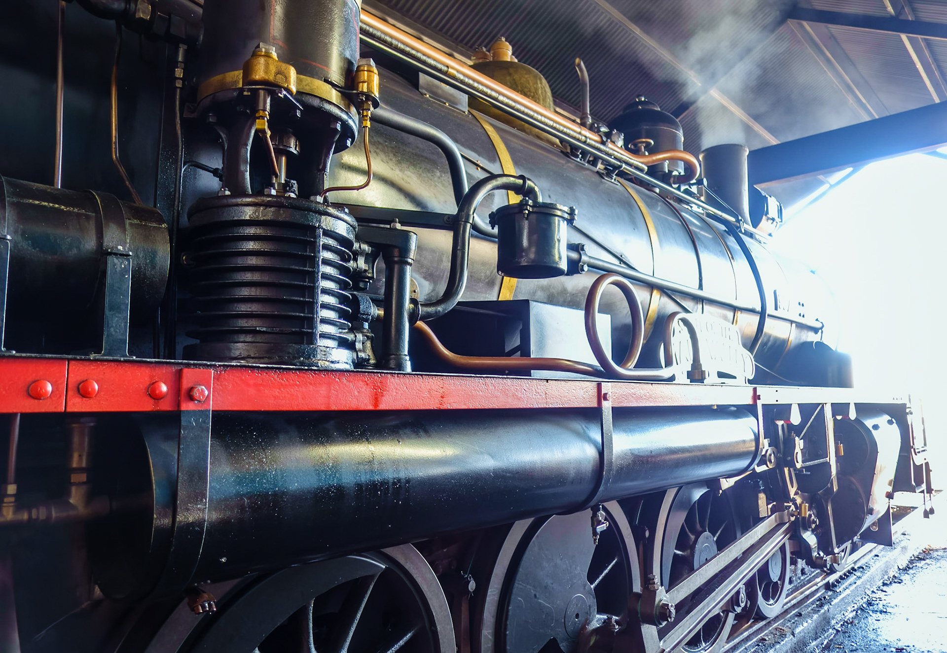 Mary Valley Rattler; locomotives shed, maintenance and restorations workshop.