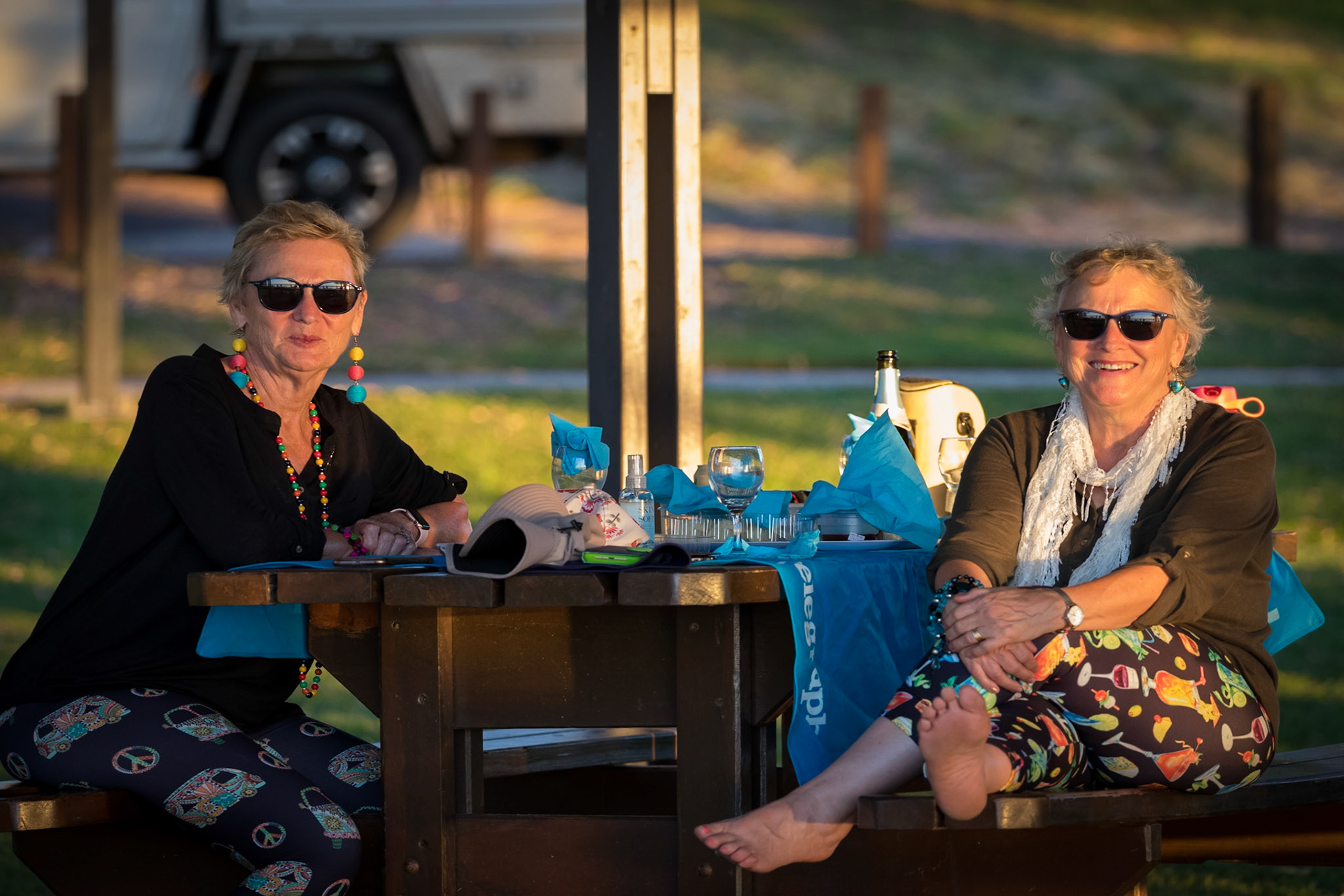 In the light of the setting sun