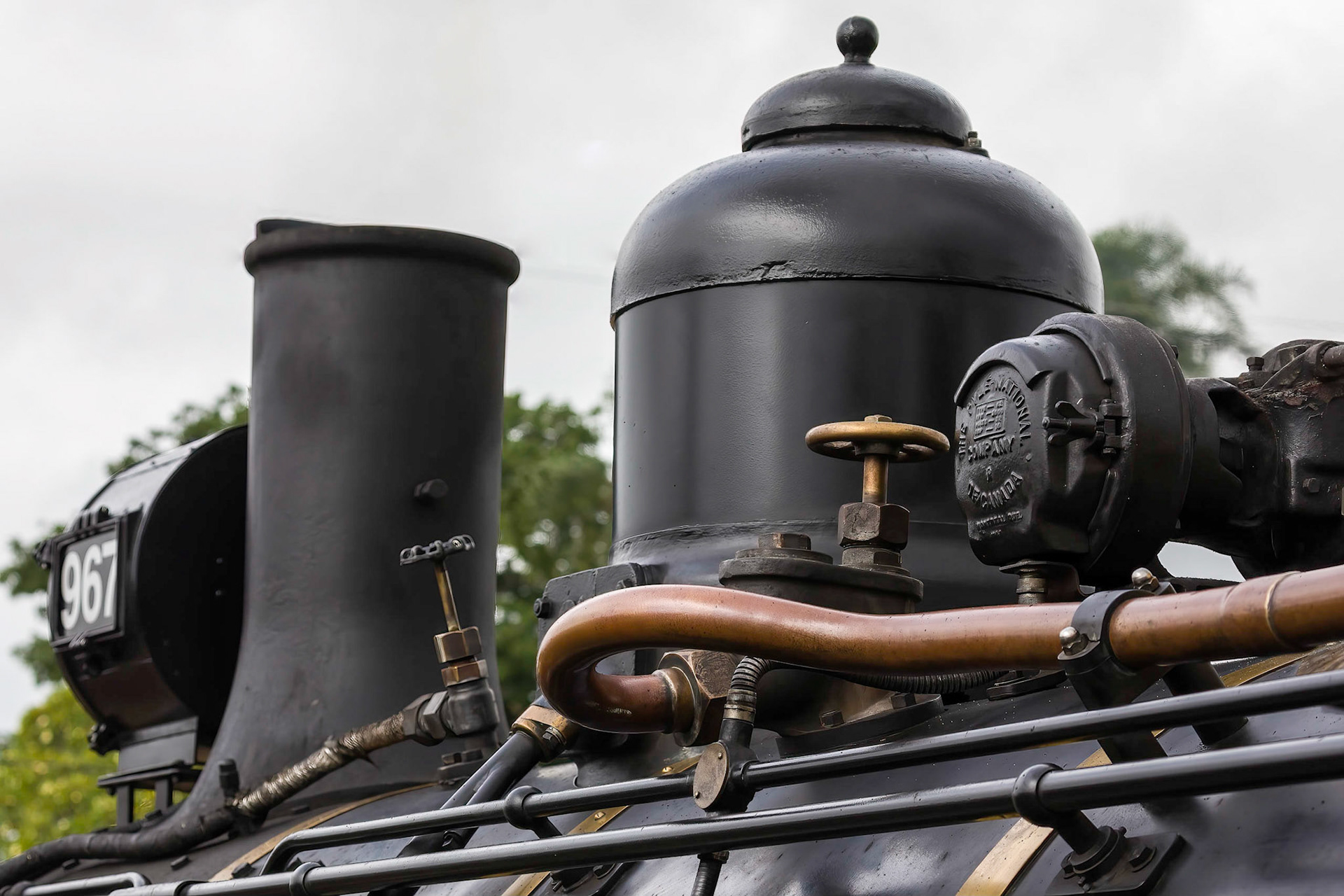 Headlight and steam funnel