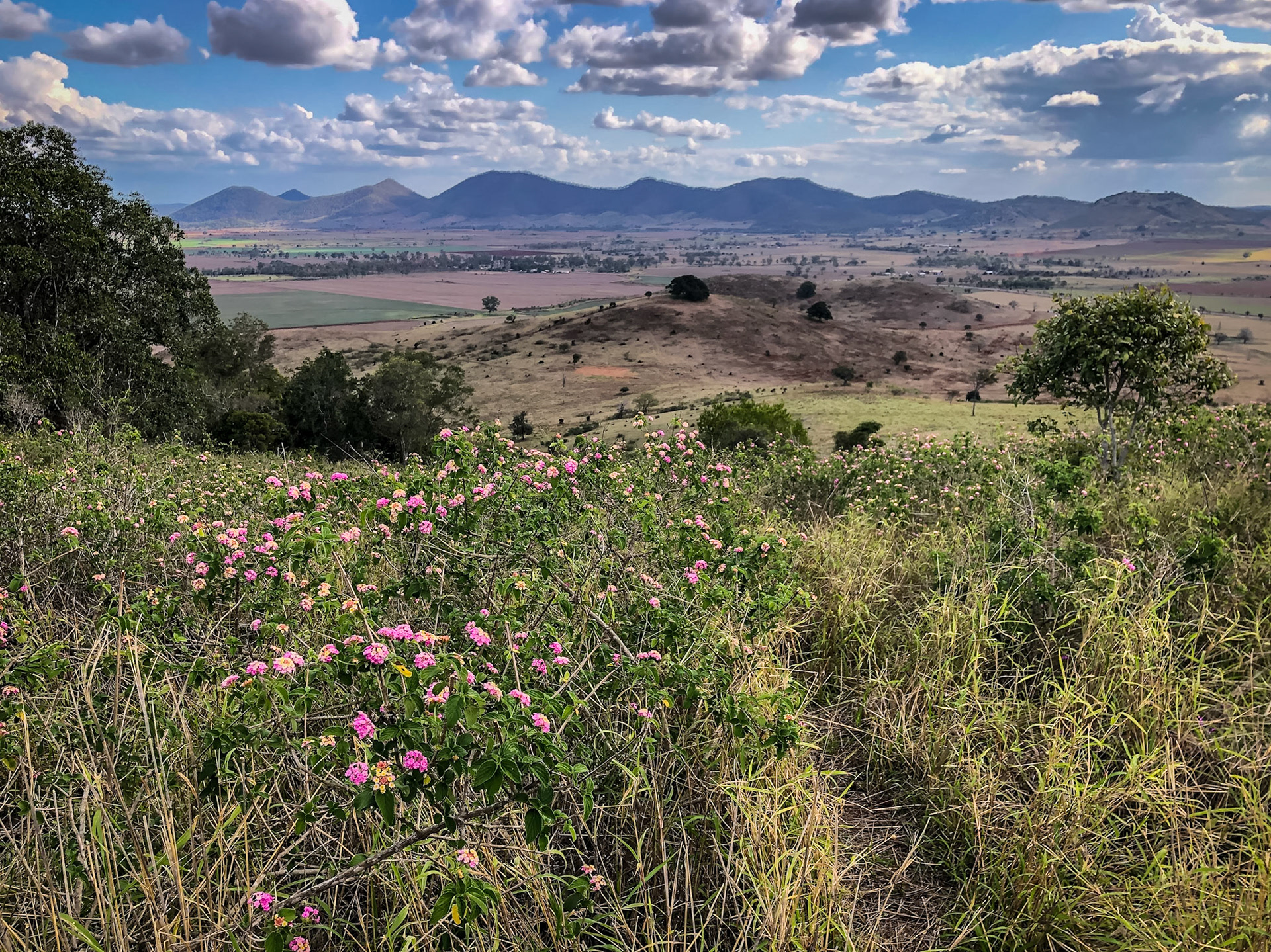 A view of Coalstoun Lakes farmland and the Seven Sisters mountains