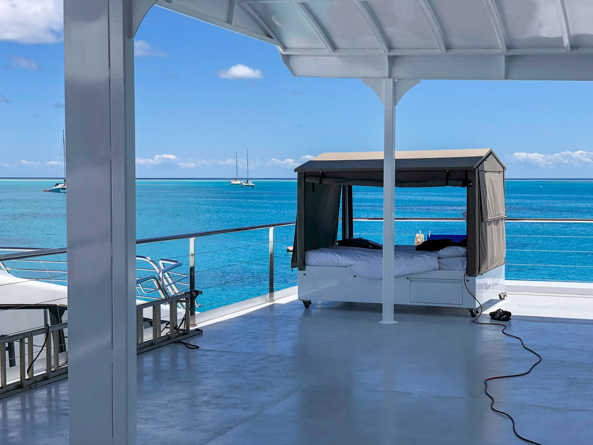 An overnight accommodation pod on the Lady Musgrave HQ