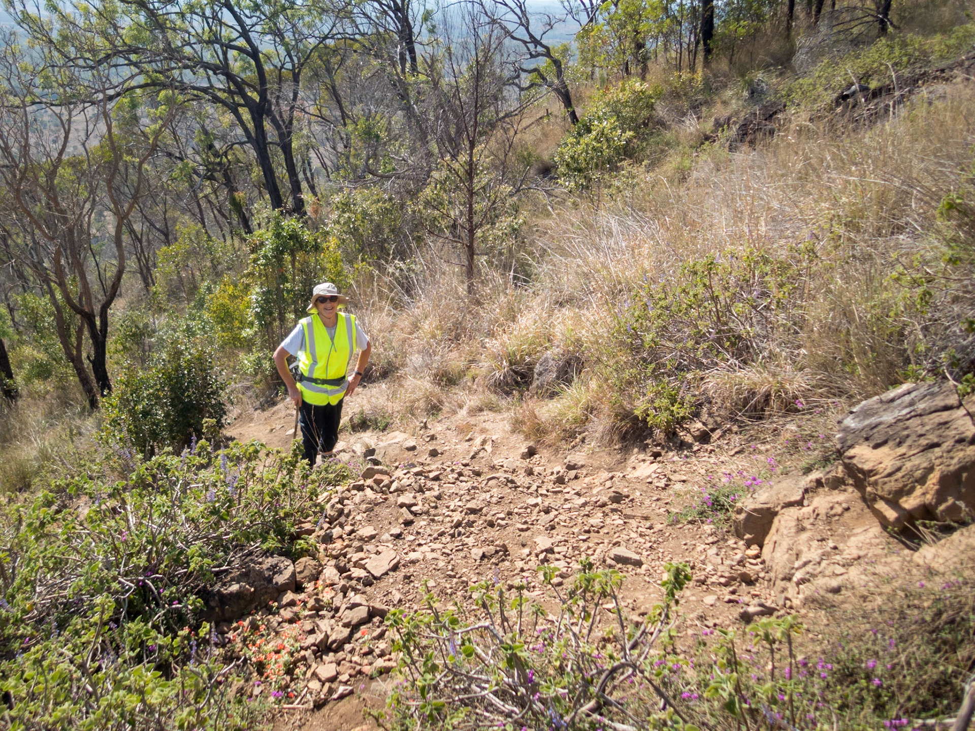 Julie on the Mount Walsh ascent.