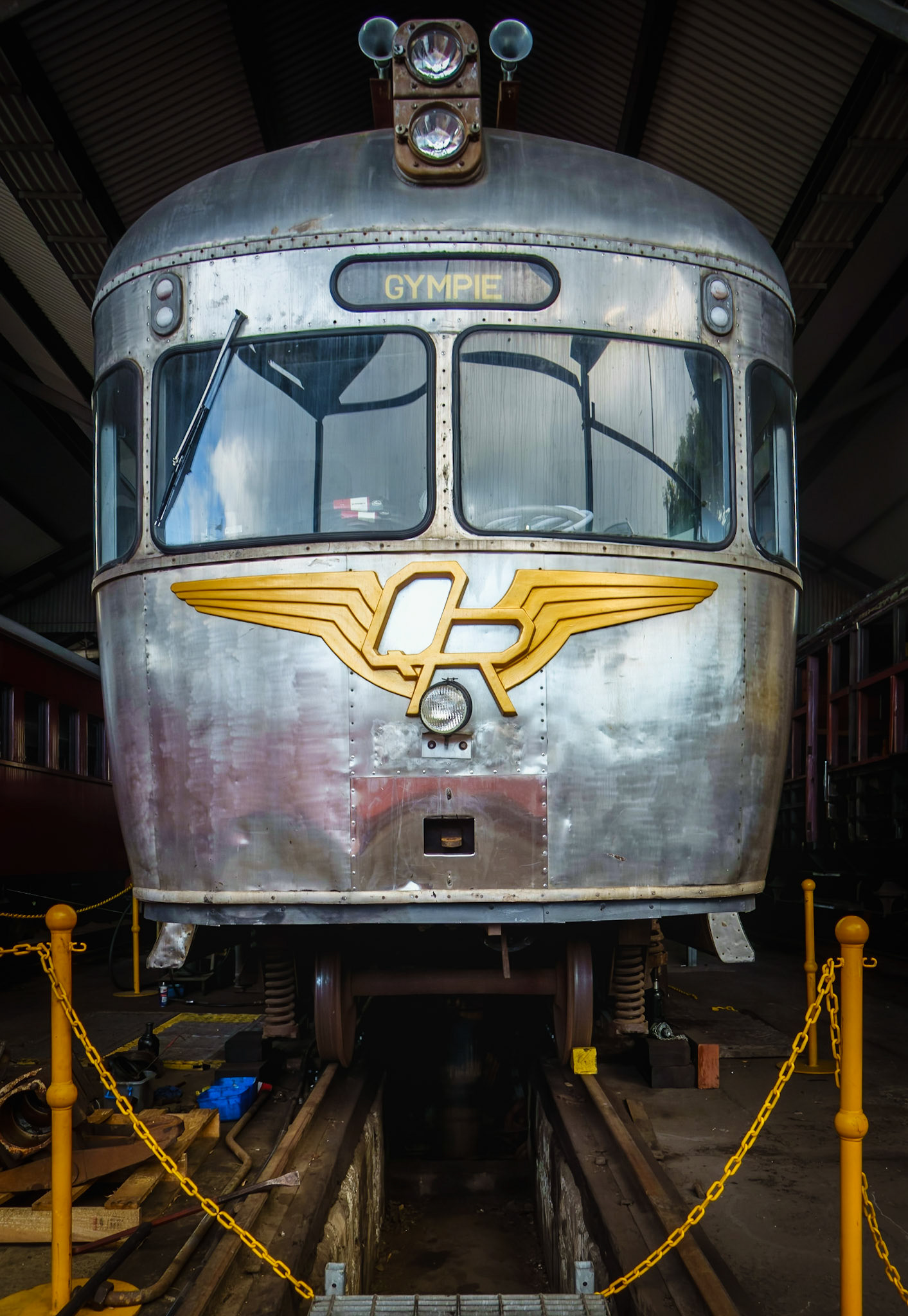 Mary Valley Rattler; locomotives shed, maintenance and restorations workshop.