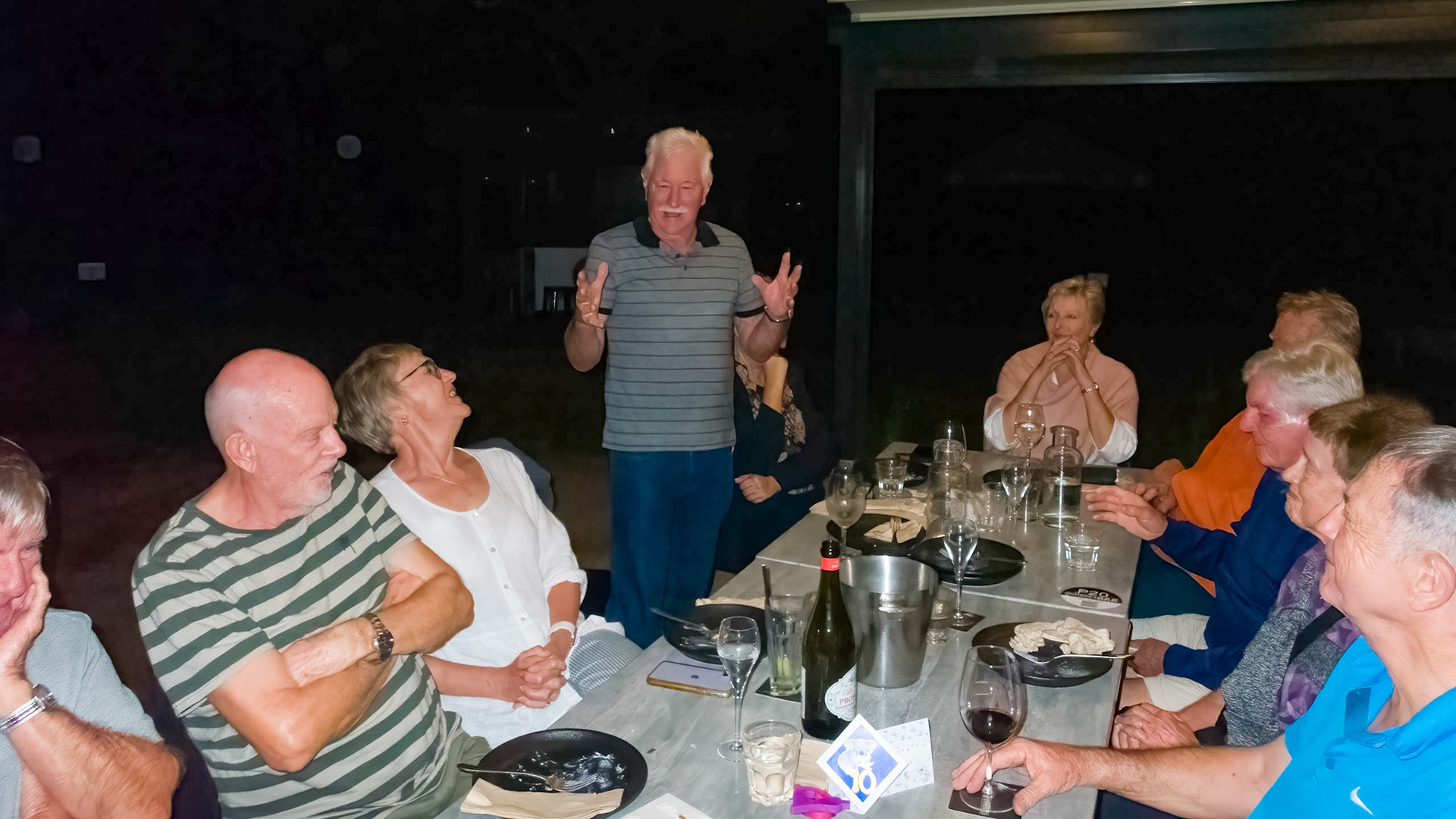 John's directives for the next day's golf competition 