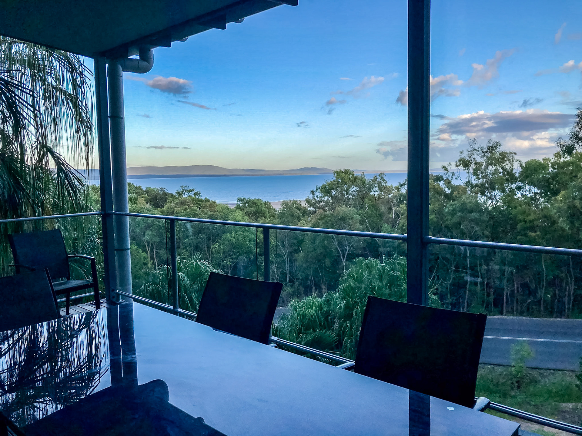 Final morning, early, from the balcony.